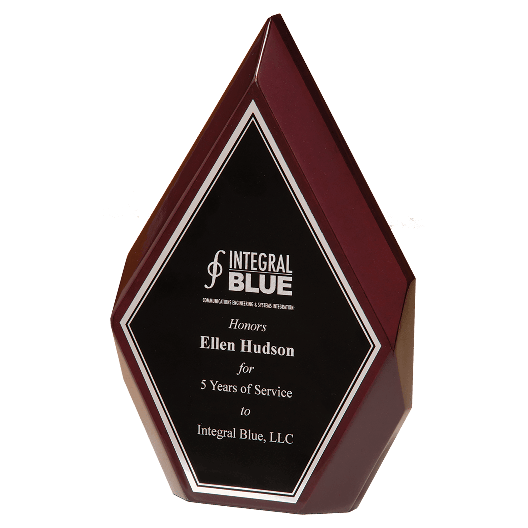 Rosewood High Gloss Diamond w/Black and Silver Plate