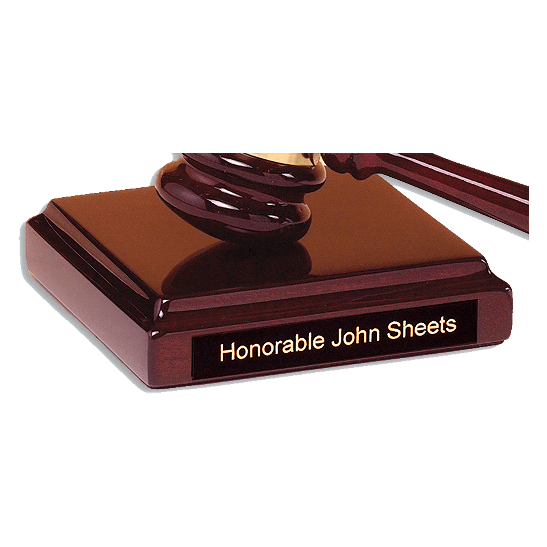 Rosewood Piano Finish Sounding Block with Black Plate - GVL16