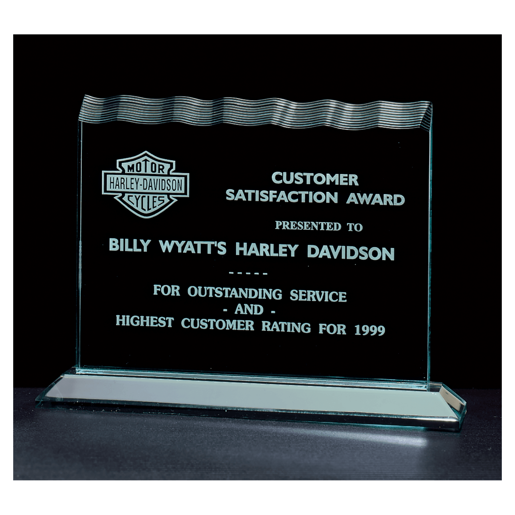 7.5" x 5.25" Tidal Series Jade Acrylic Award