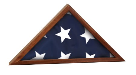 16.25" x 8.25" Genuine Walnut Flag Display Case