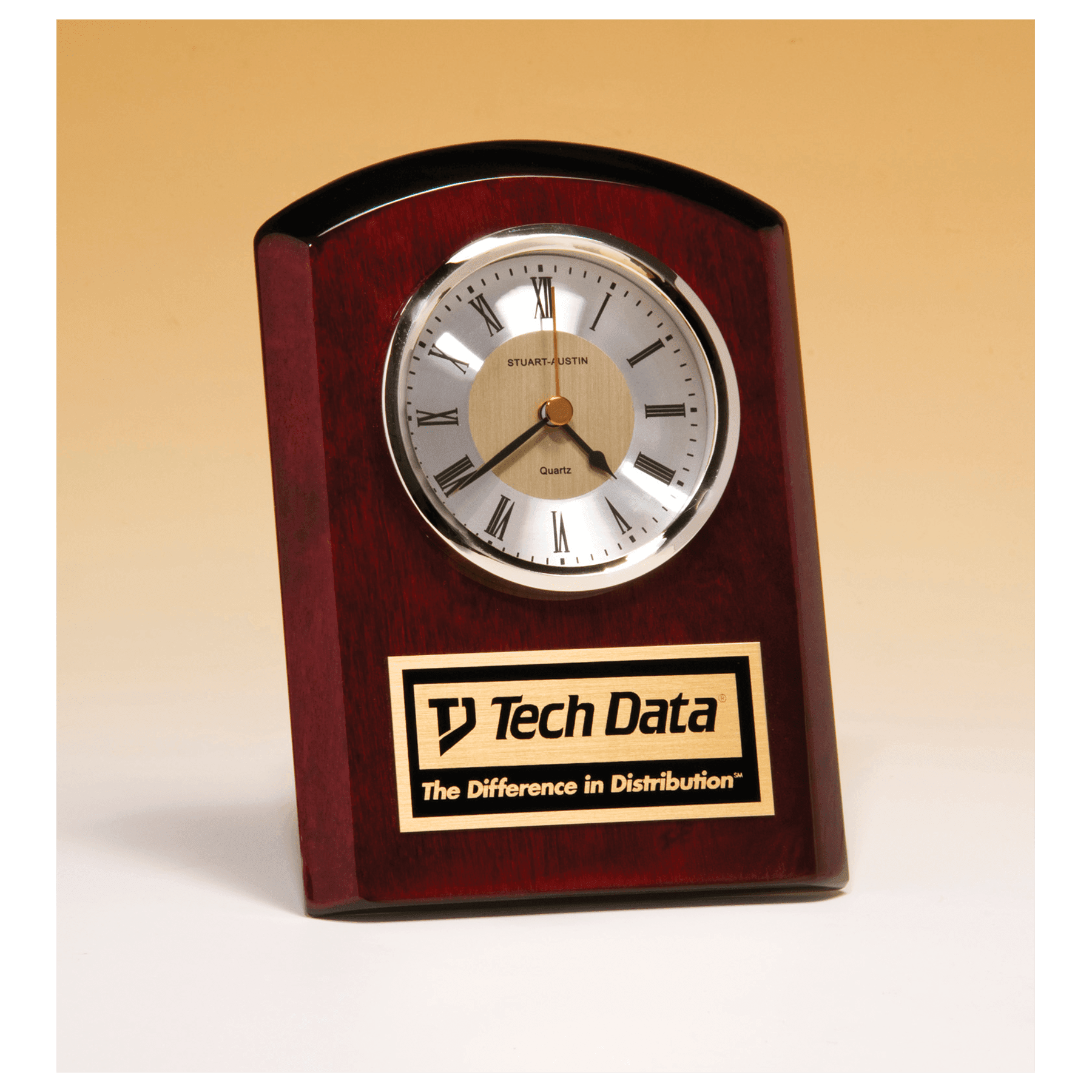 Rosewood Piano Finish Clock w/Diamond Spun Dial