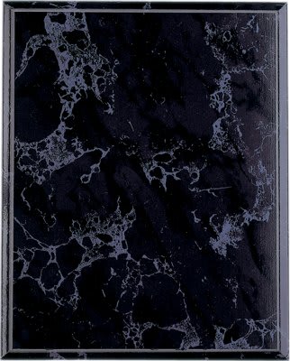 12" x 15" Black Marble Finish Plaque