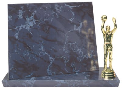 9.75" x 7.75" Black Marble Finish Standup Plaque