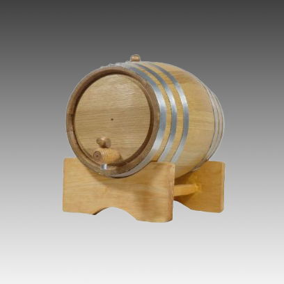 20 Liter Oak Wood Barrel with Steel Hoops