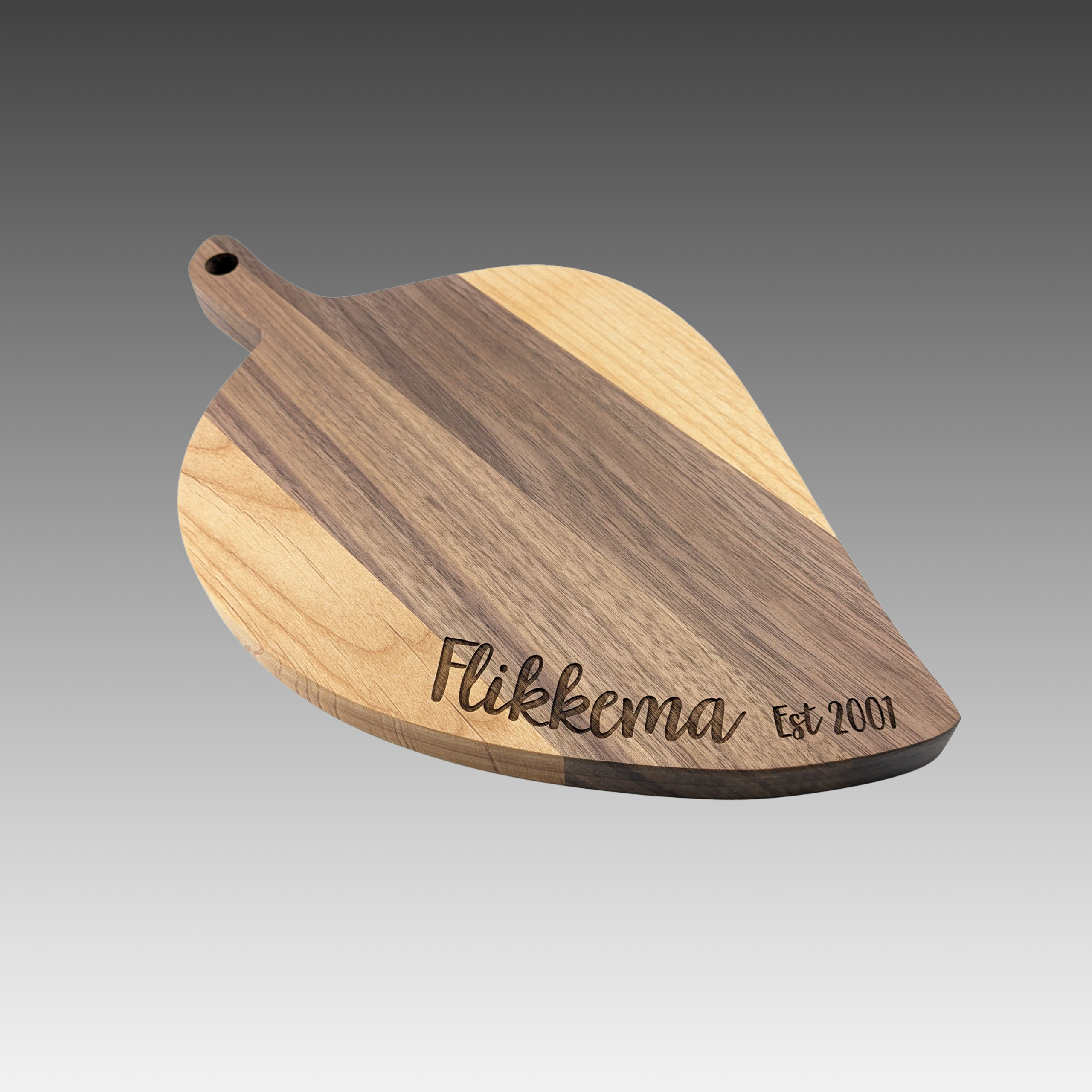 7.75" x 14.5" x .75" Leaf Shaped Charcuterie Boards