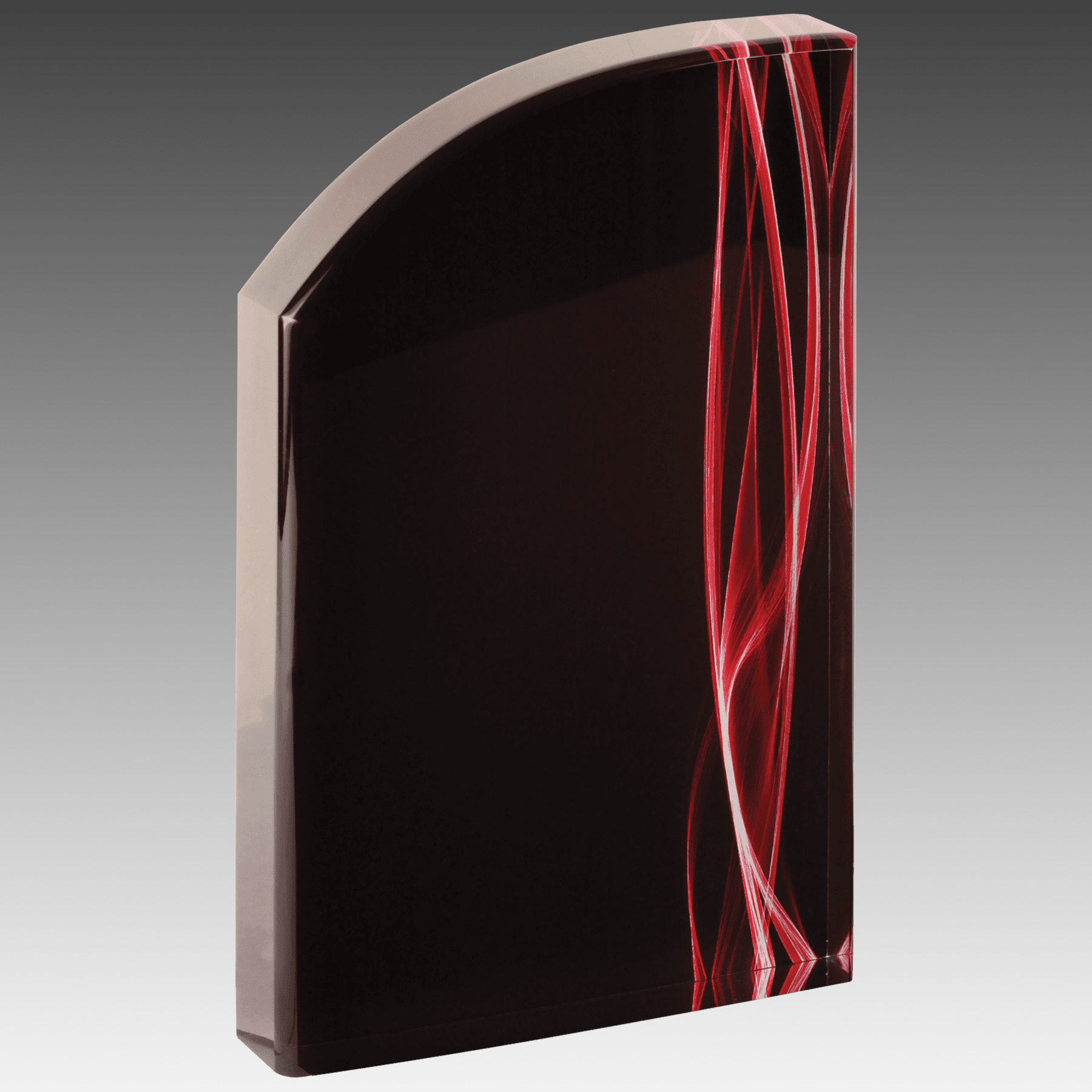 8" Wave Red Vapor Acrylic