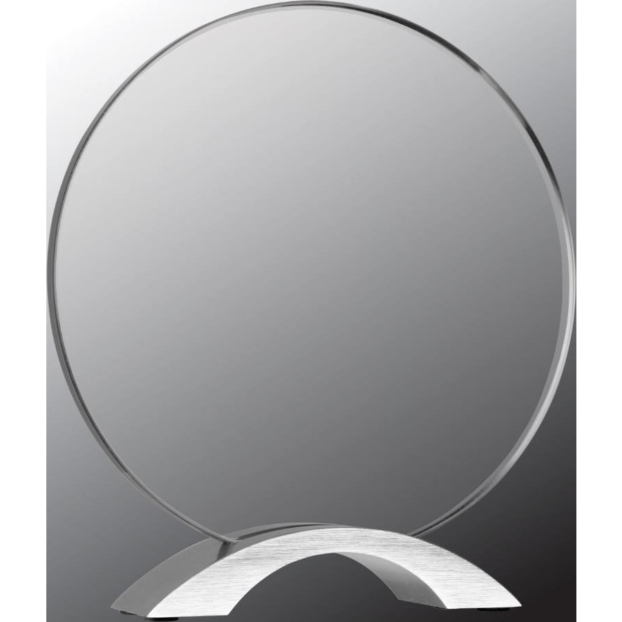 8.5" Round Cosmic Acrylic with Silver Base