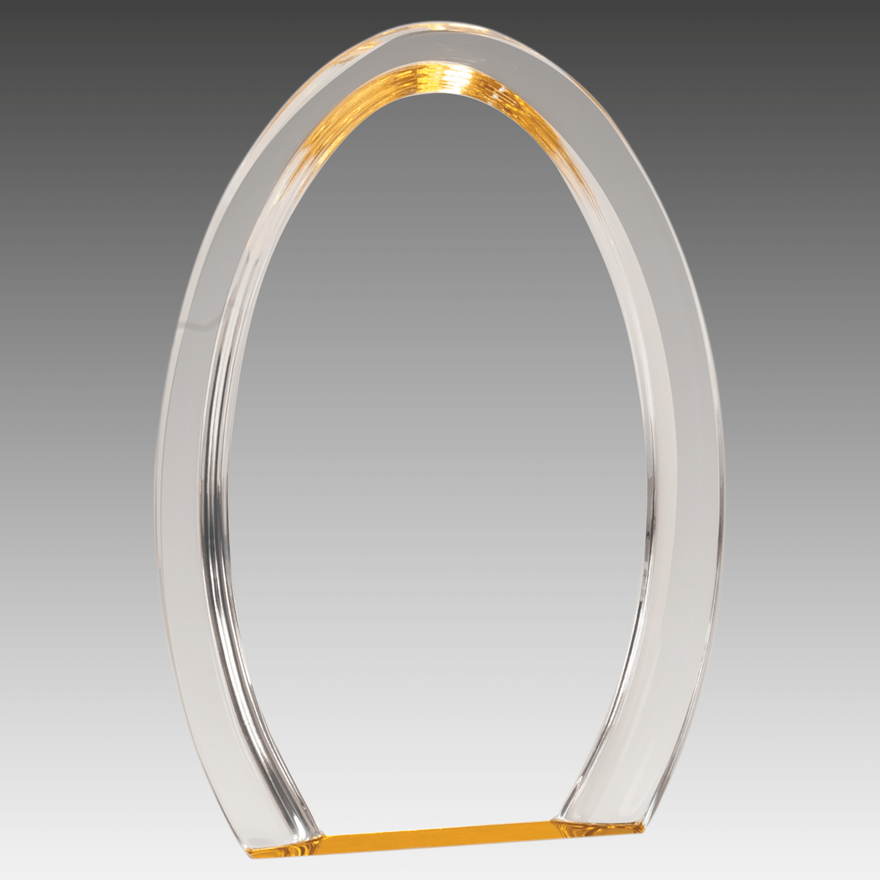 8" Gold Oval Halo Acrylic