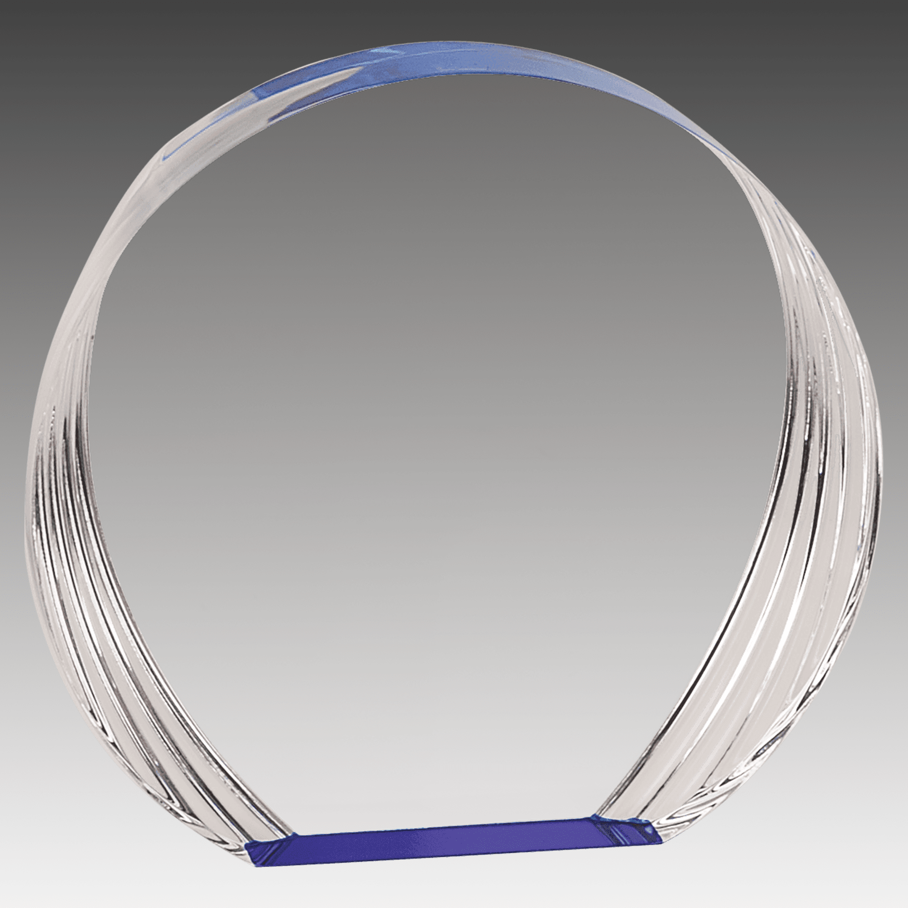 5.4" x 5" Blue Round Acrylic