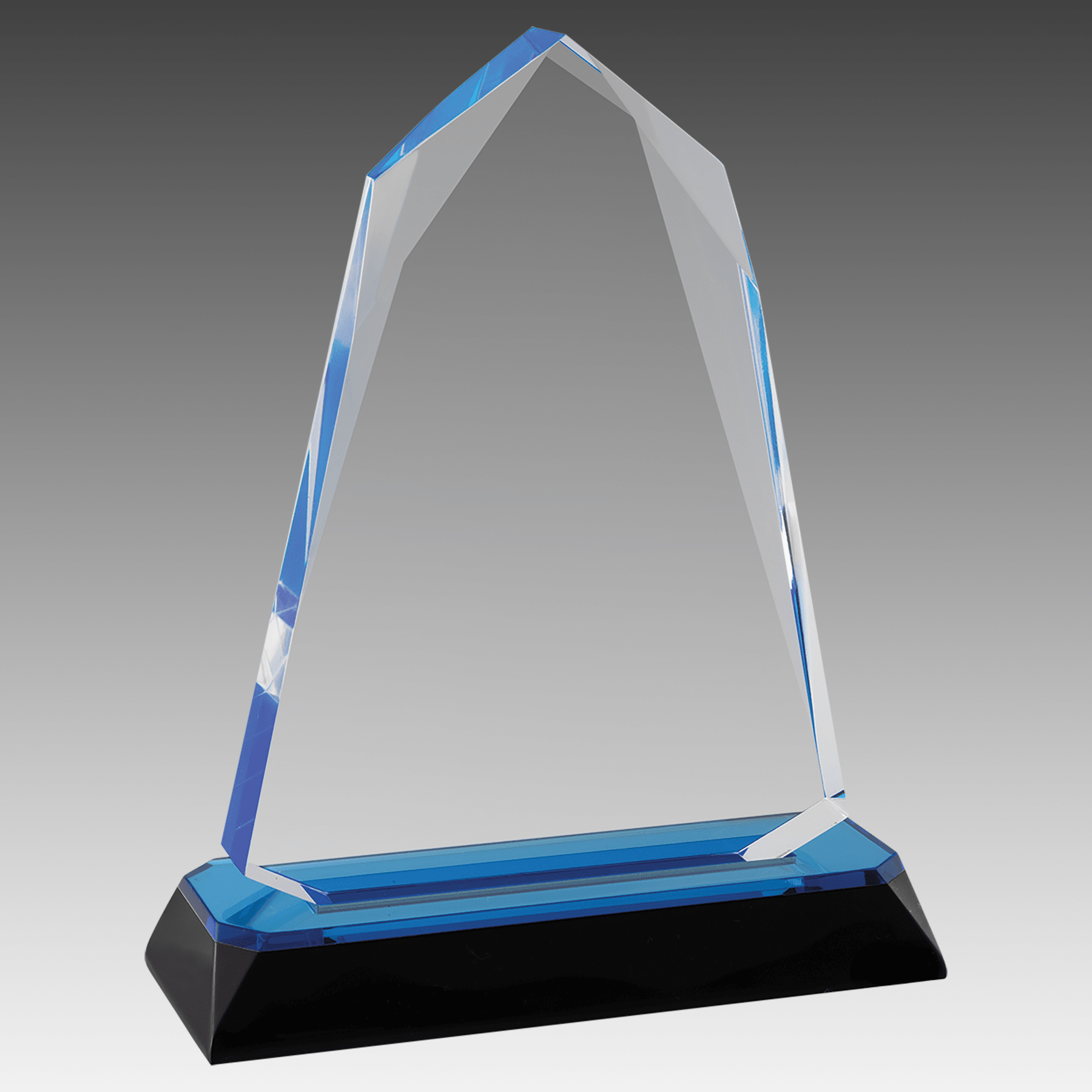 6.75" Blue Halo Diamond Corner Base Impress Acrylic