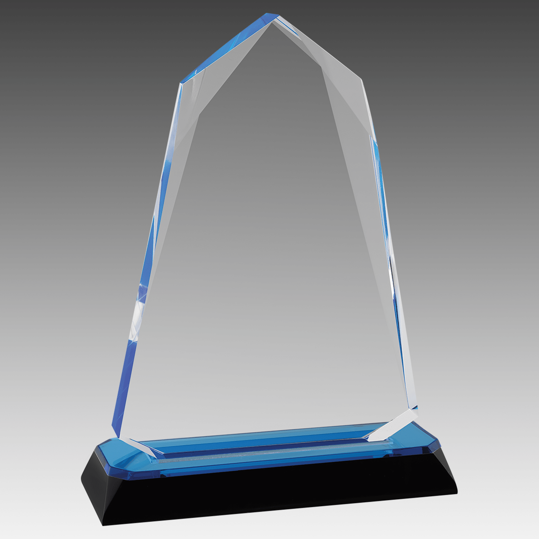 7.75" Blue Halo Diamond Corner Base Impress Acrylic