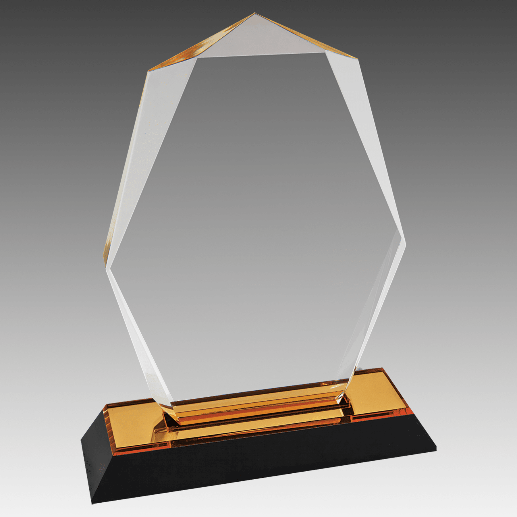 7" Gold Octagon Point Impress Acrylic