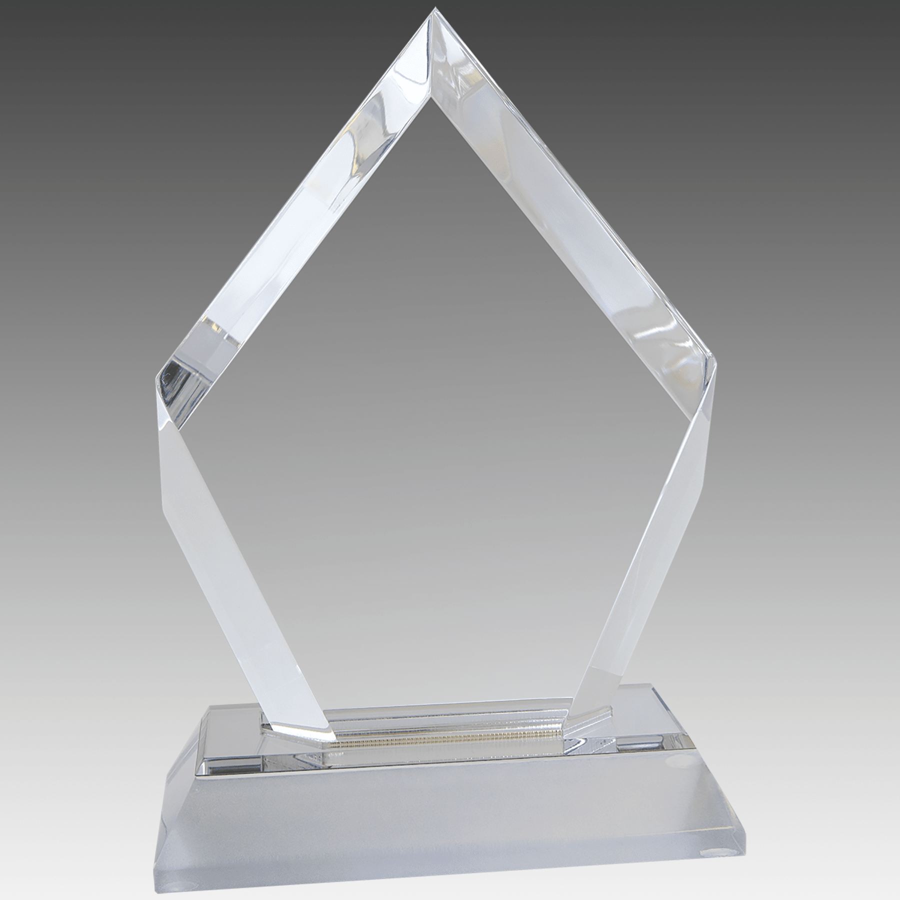 6" Silver Frosted Base Diamond Impress Acrylic