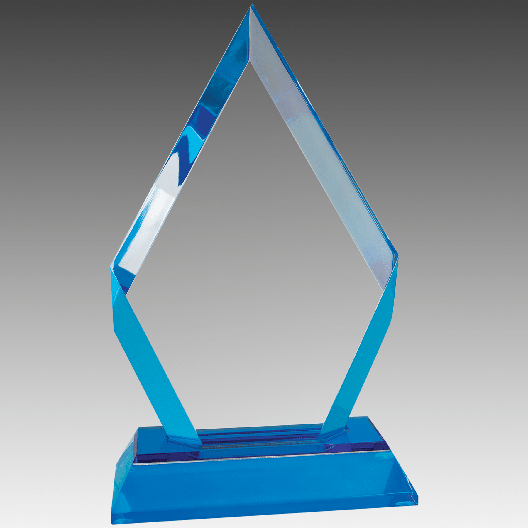 7" Blue Frosted Base Diamond Impress Acrylic