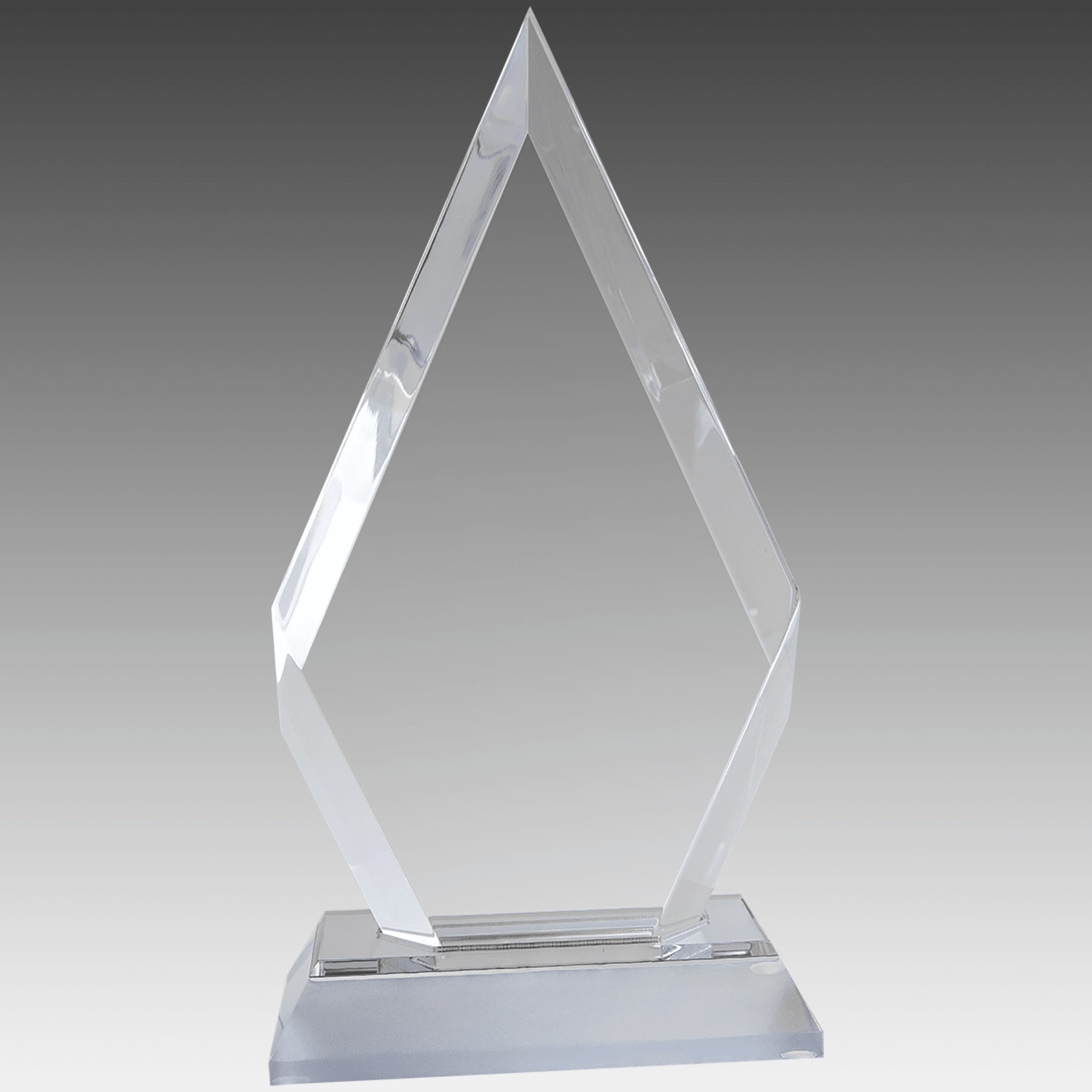 8" Silver Frosted Base Diamond Impress Acrylic