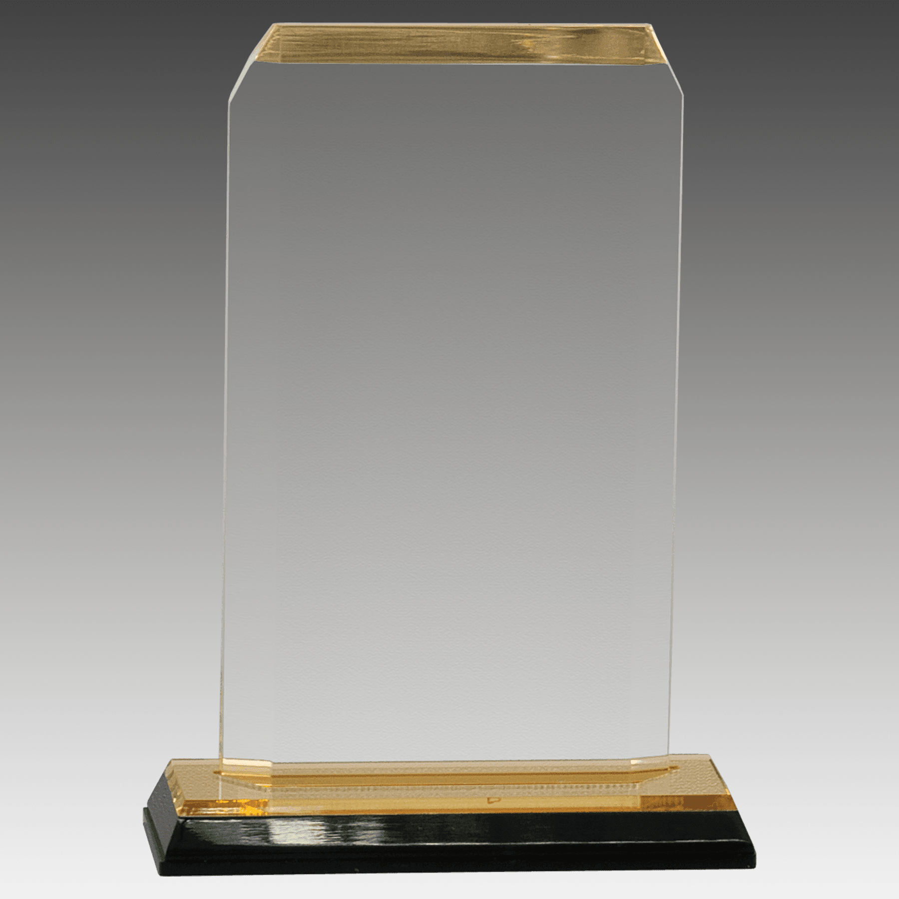 3.5" x 6.5" Gold Clipped Corner Impress Acrylic