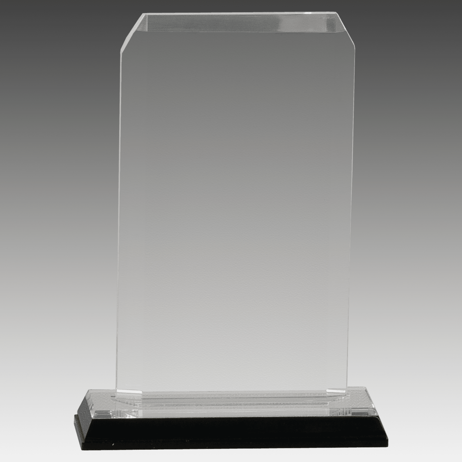 3.5" x 6.5" Silver Clipped Corner Impress Acrylic