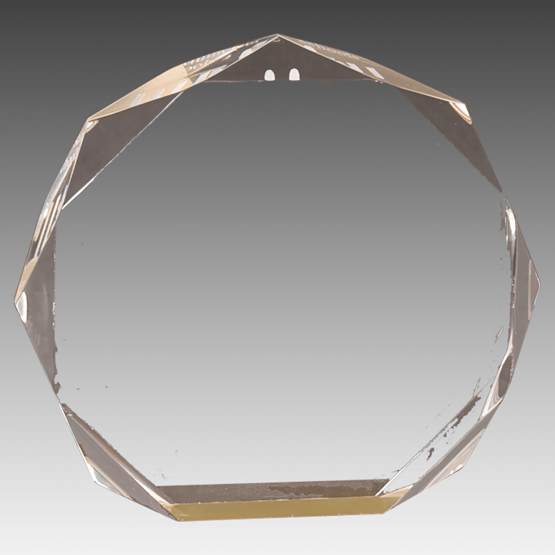 7" Gold Octagon Acrylic Award