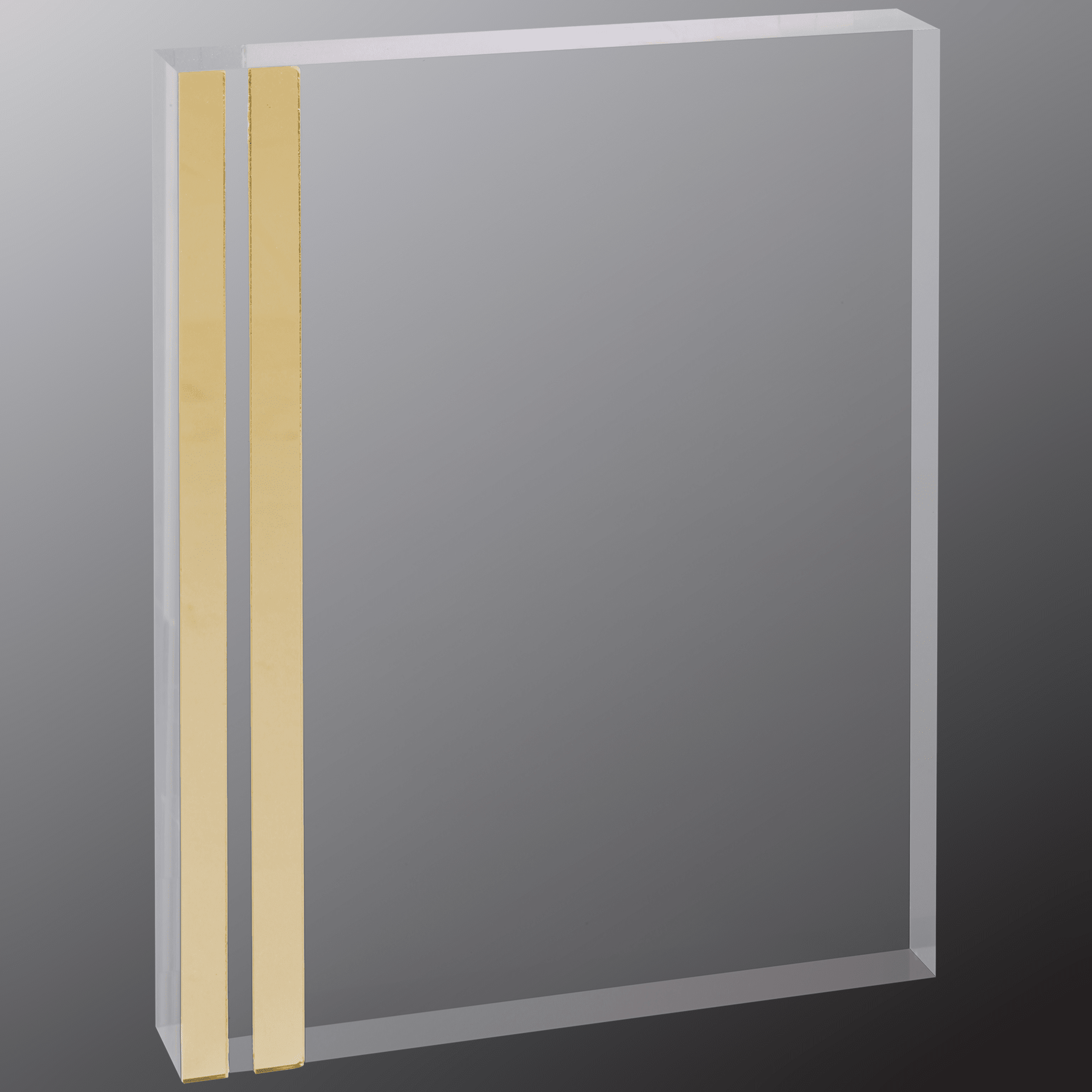 4" x 6" Rectangle Acrylic with Gold Edge