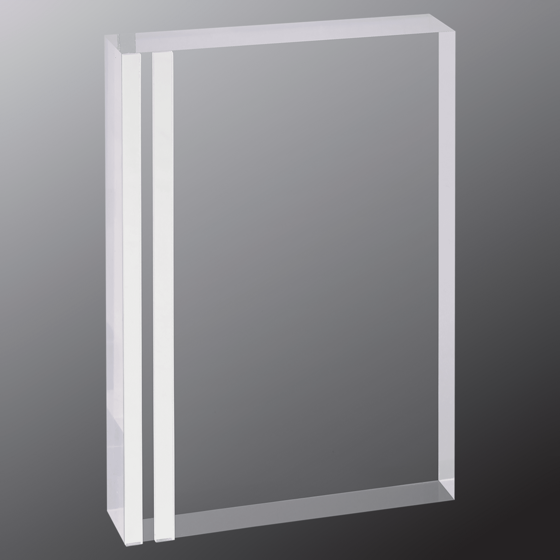 6" x 8" Rectangle Acrylic with Silver Edge