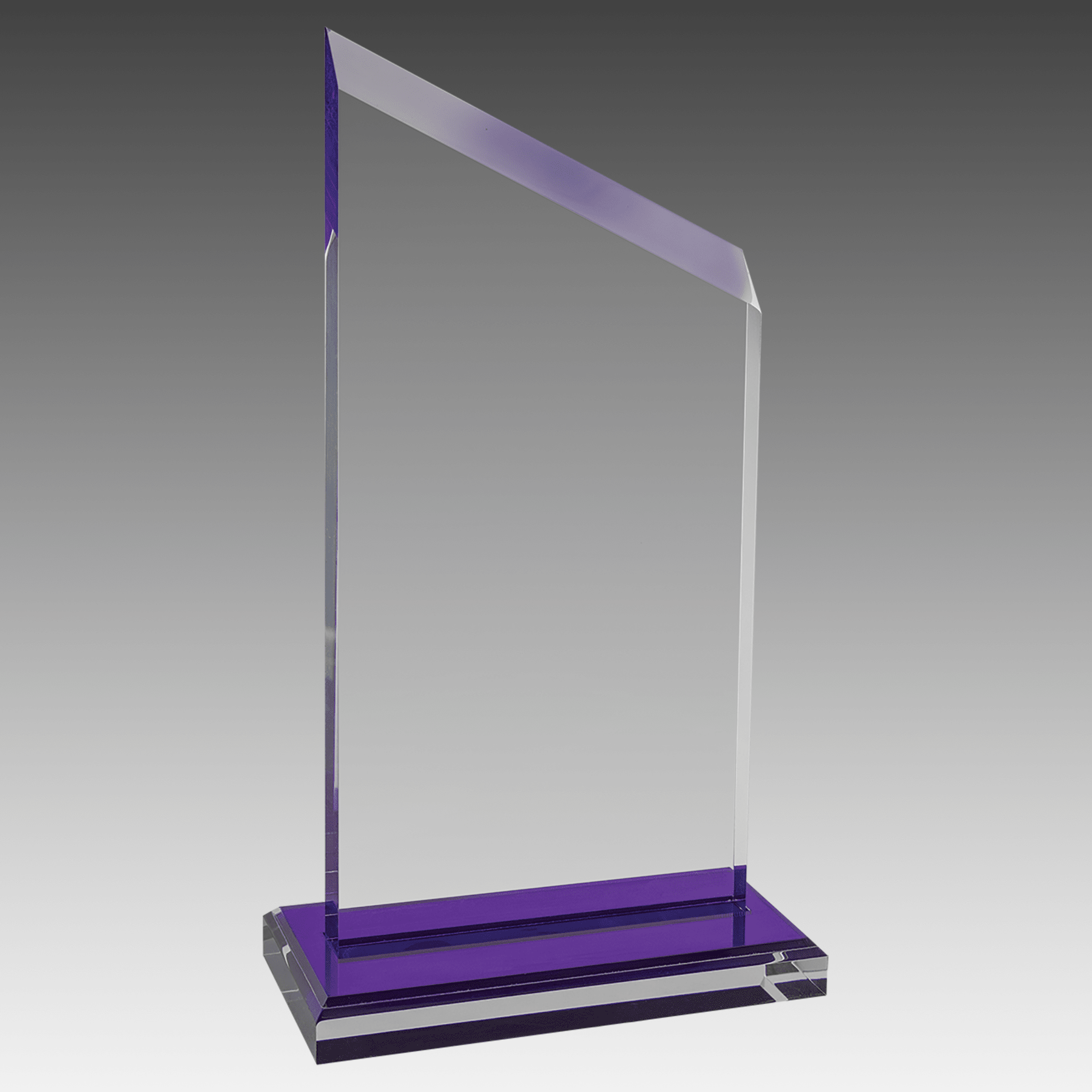 4.5" x 8.5" Acrylic w/Purple Accents, Black Base