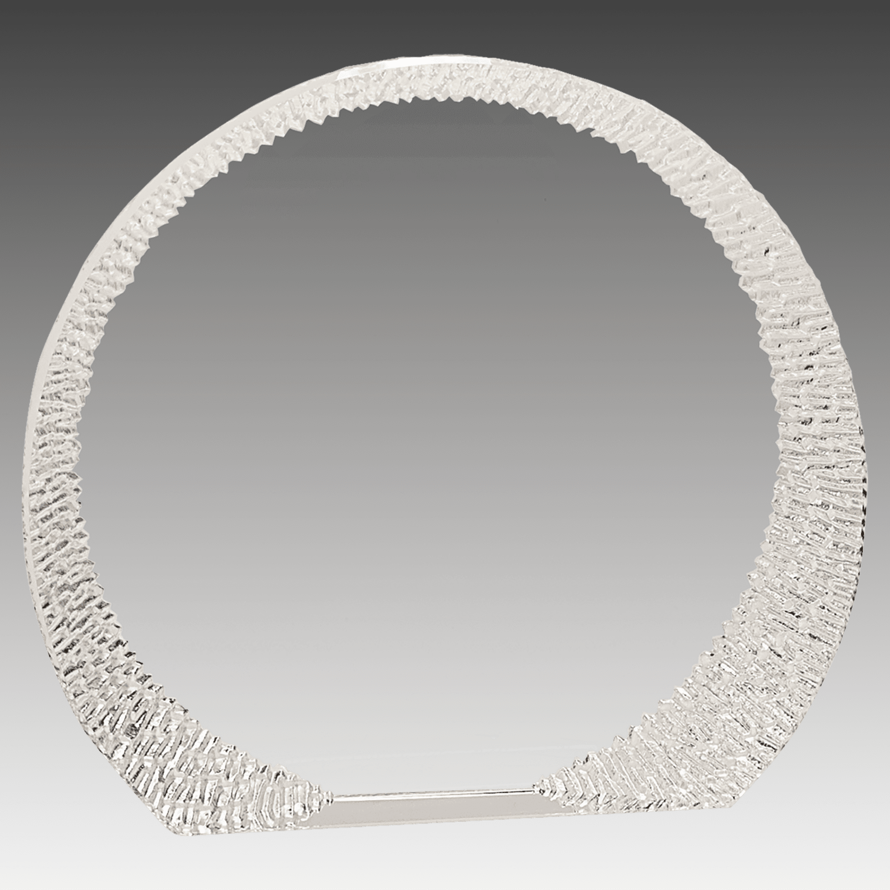 6.25" Rounded Crystal with Decorative Edge