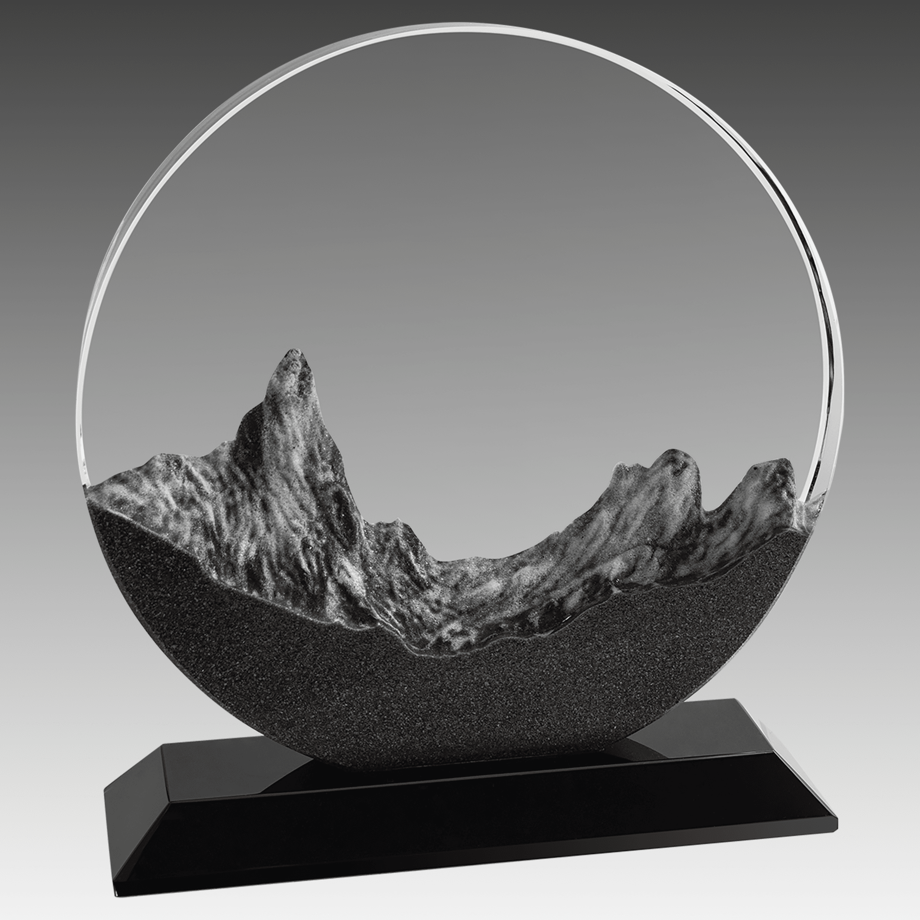 Round Crystal with Embedded Resin Mountain - ACC08