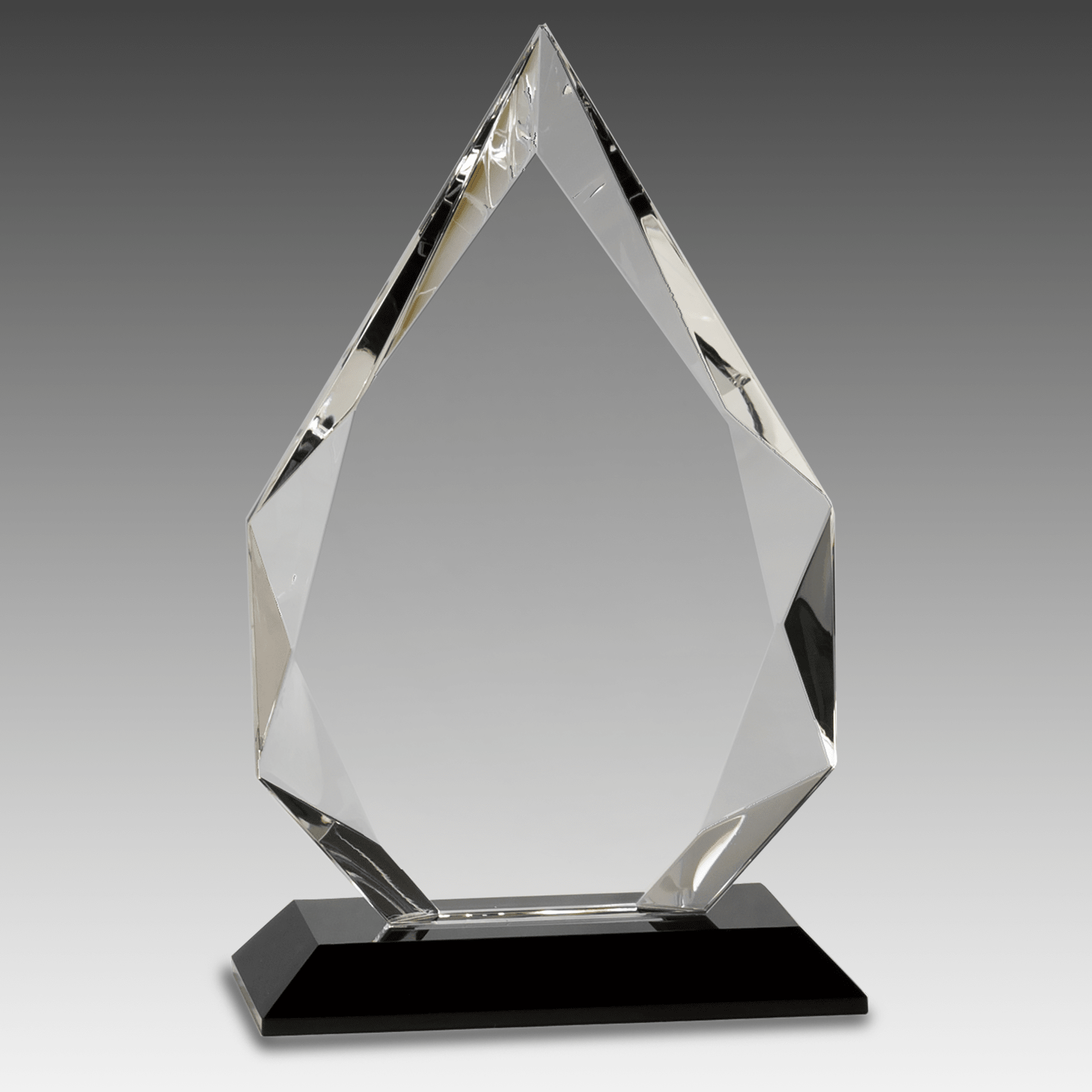 9" Diamond Crystal on Black Pedestal Base