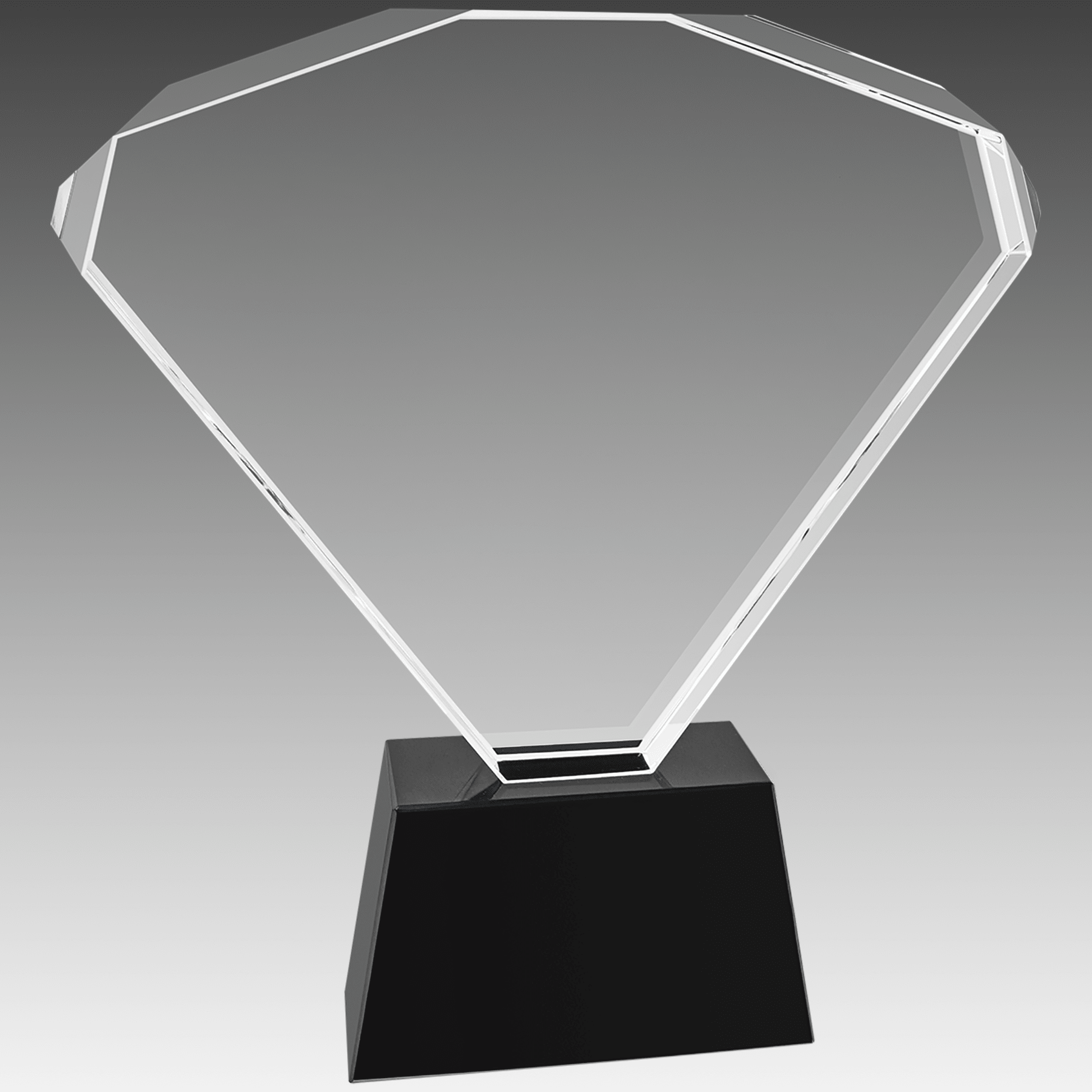 8.75" Crystal Fan with Black Base