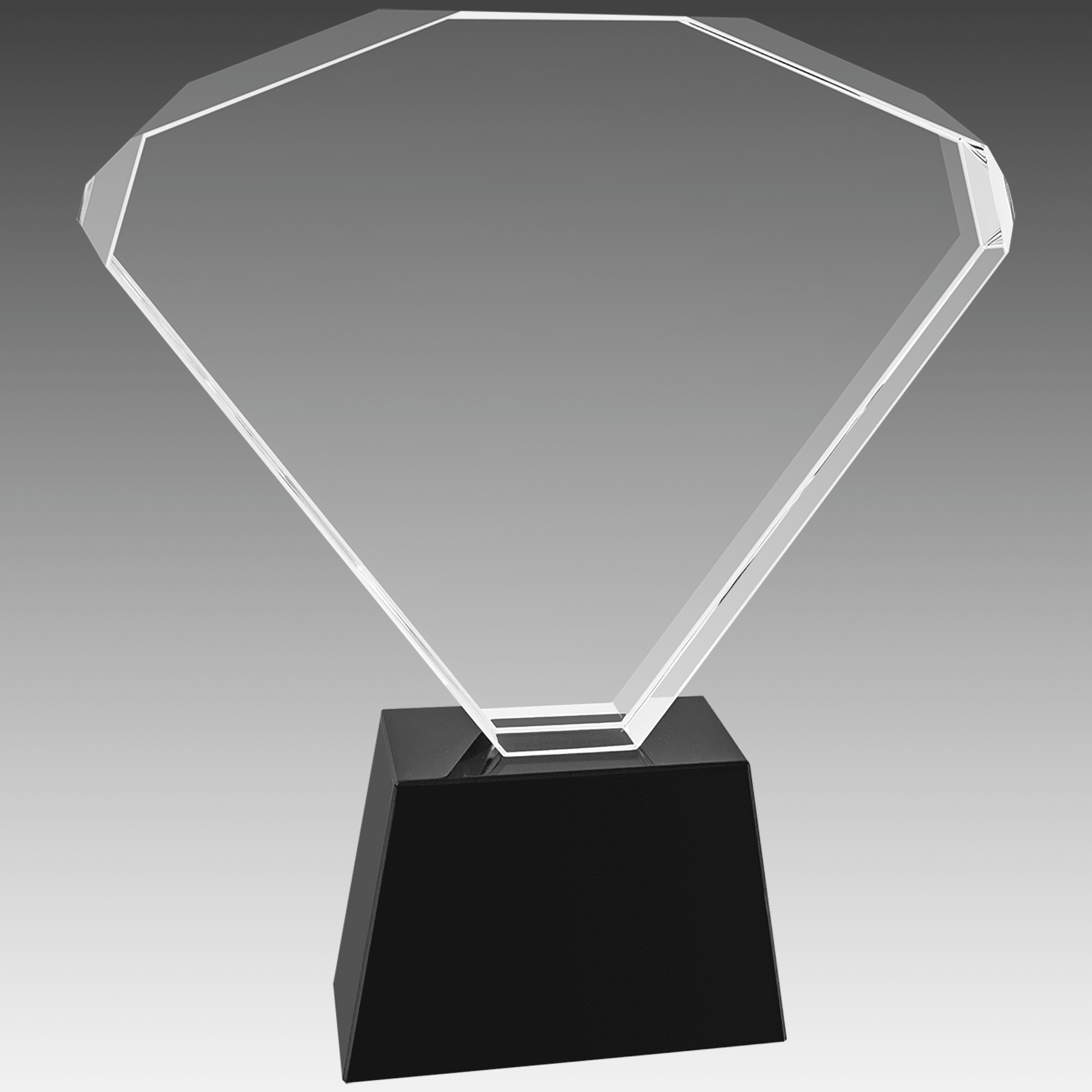 8" Crystal Fan with Black Base