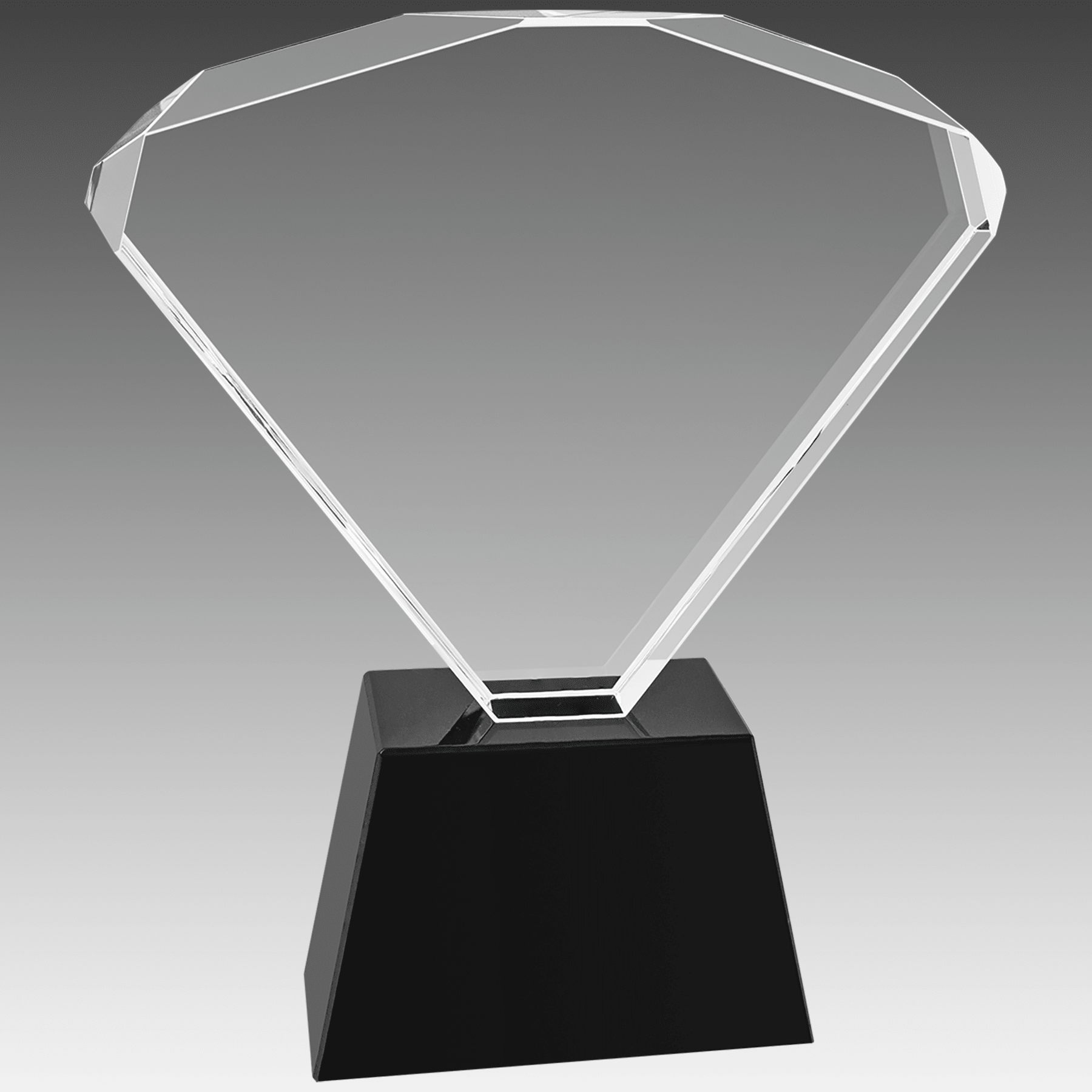 7.25" Crystal Fan with Black Base