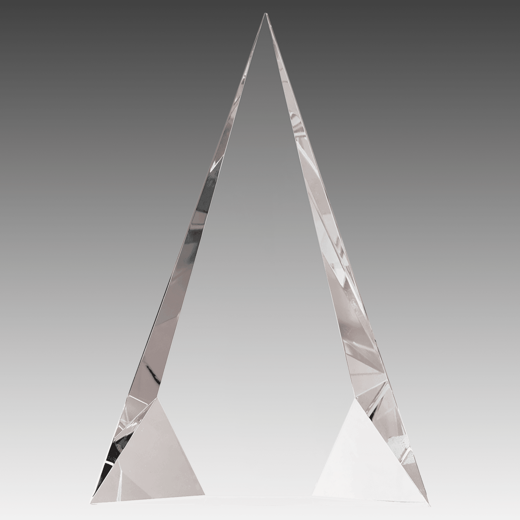 6" x 8" Crystal Facet Triangle
