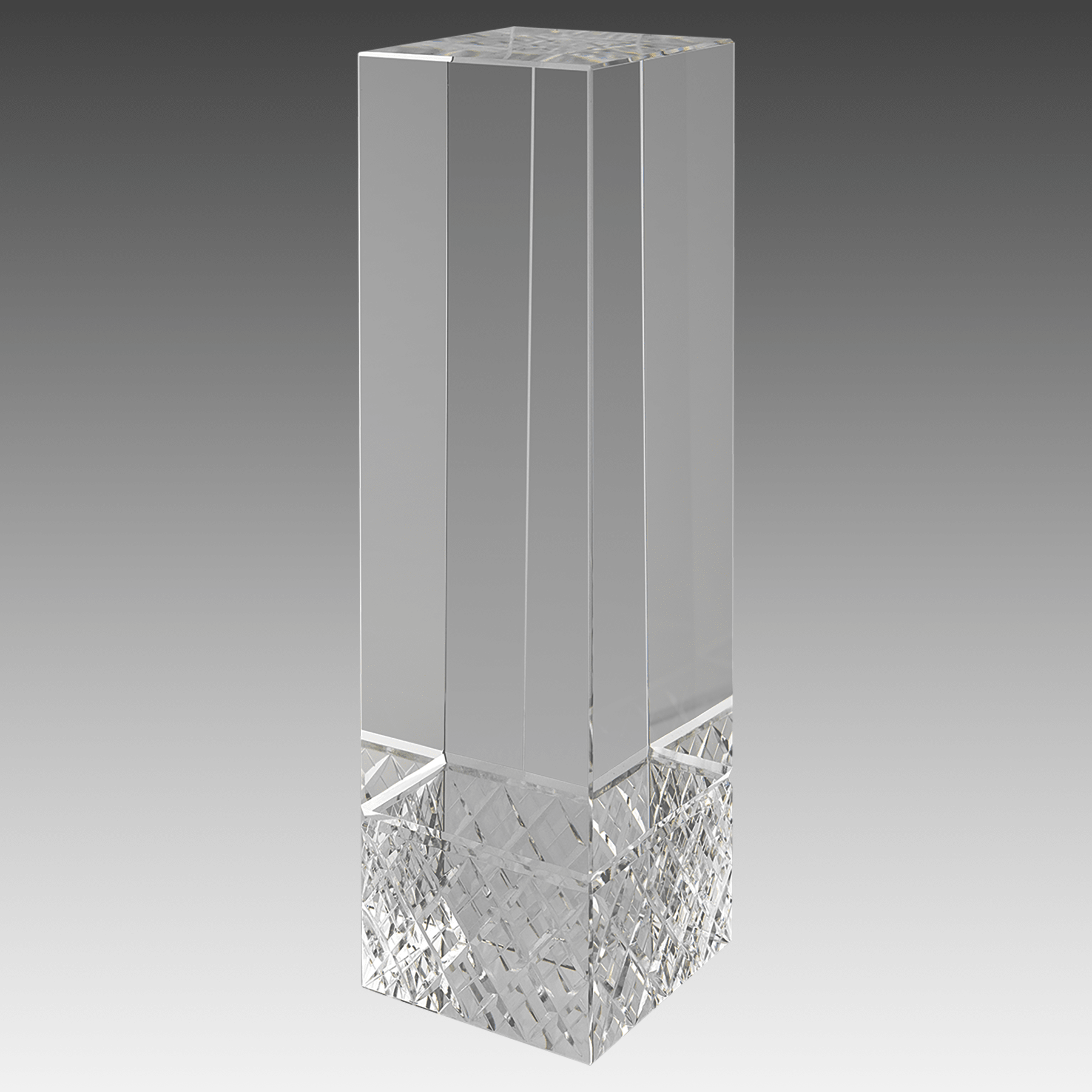 8.75" Crystal Rectangle with Jewel Base