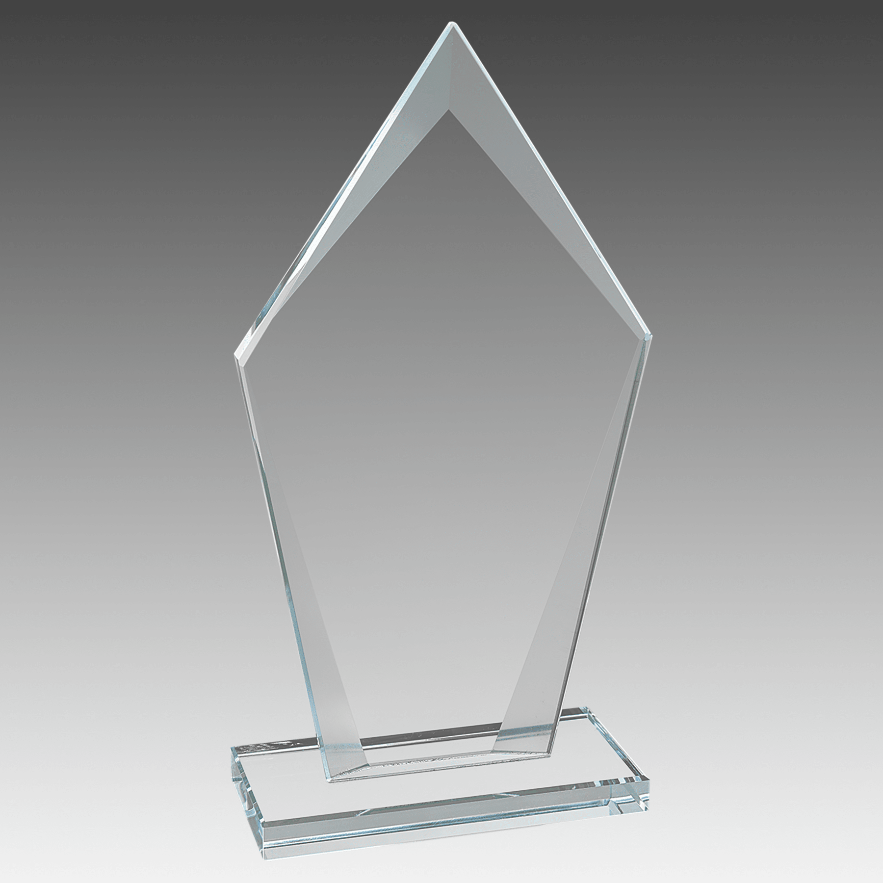 7.5" Diamond Clear Glass Award