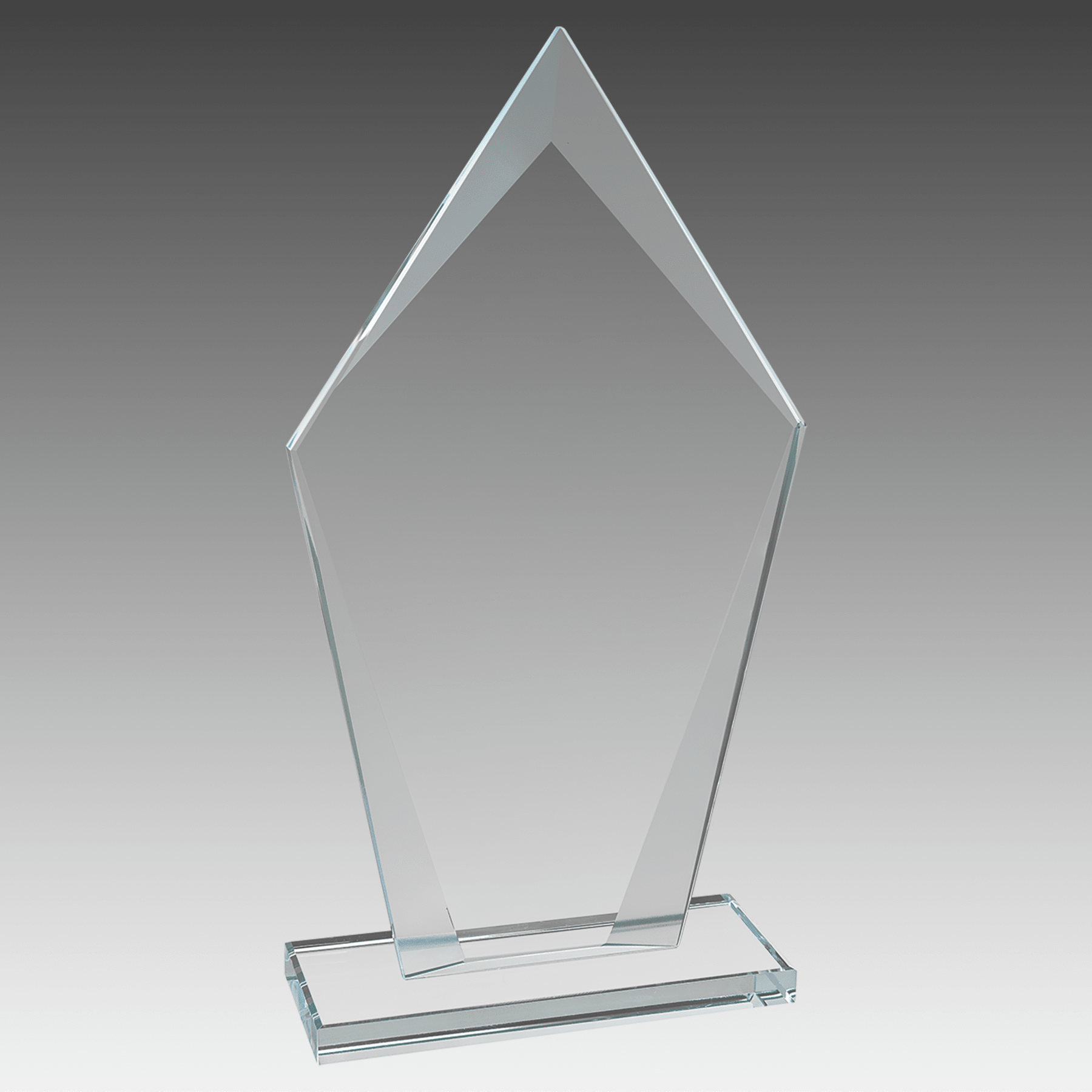 8.5" Diamond Clear Glass Award