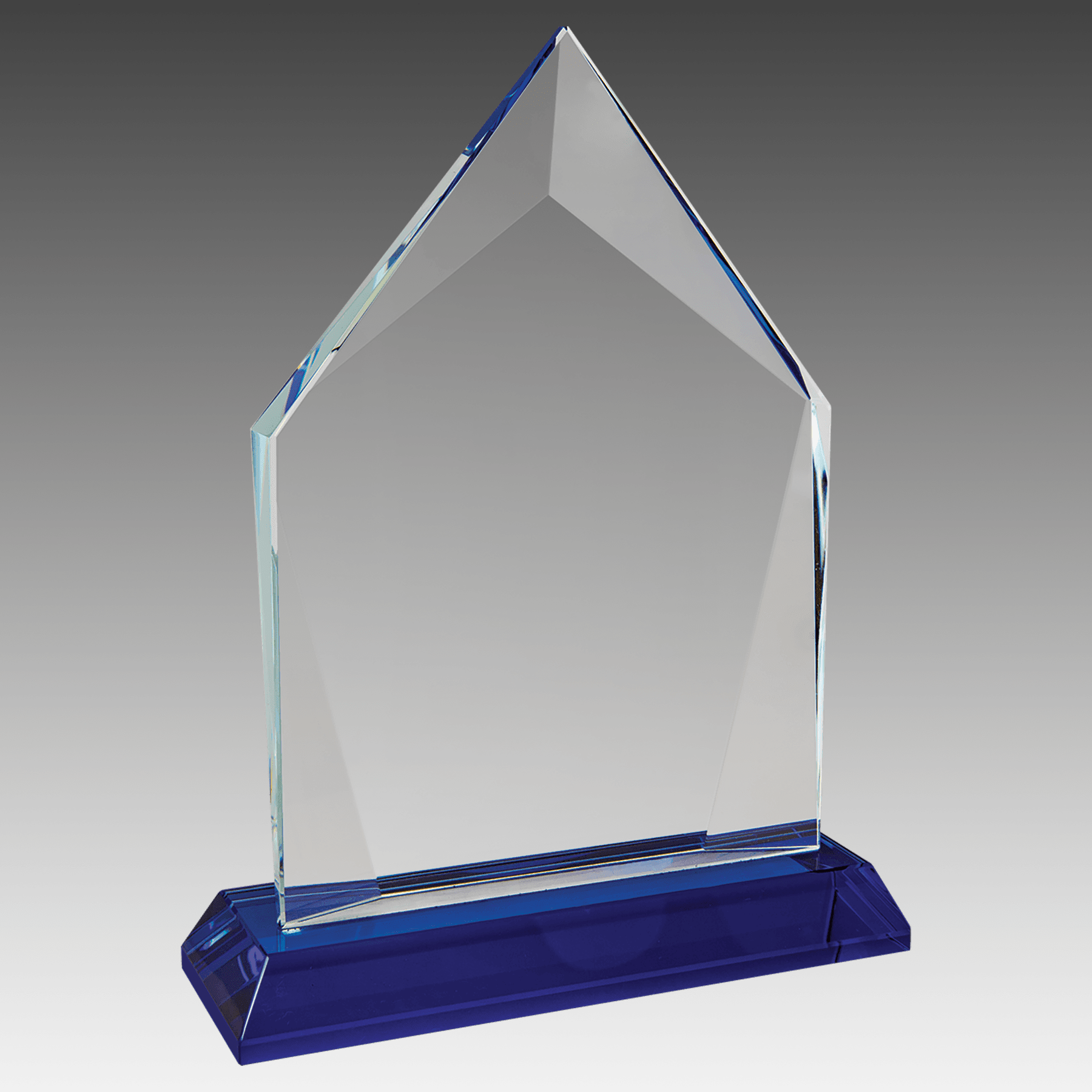 7.75" Diamond Halo Glass with Blue Base