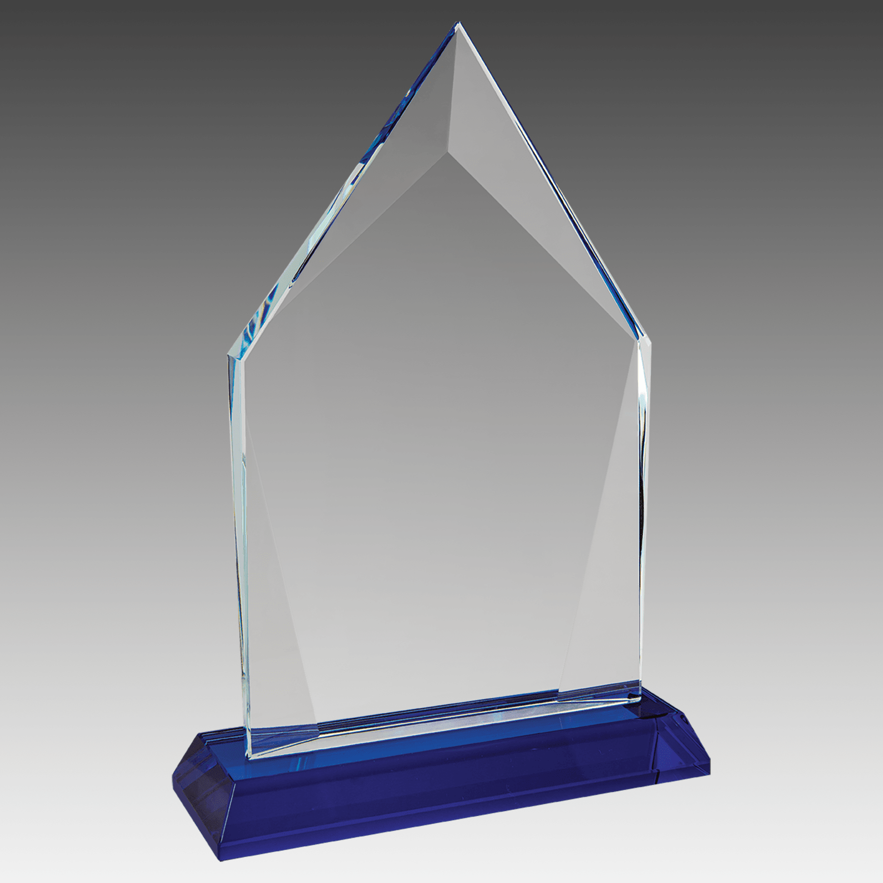 8.5" Diamond Halo Glass with Blue Base