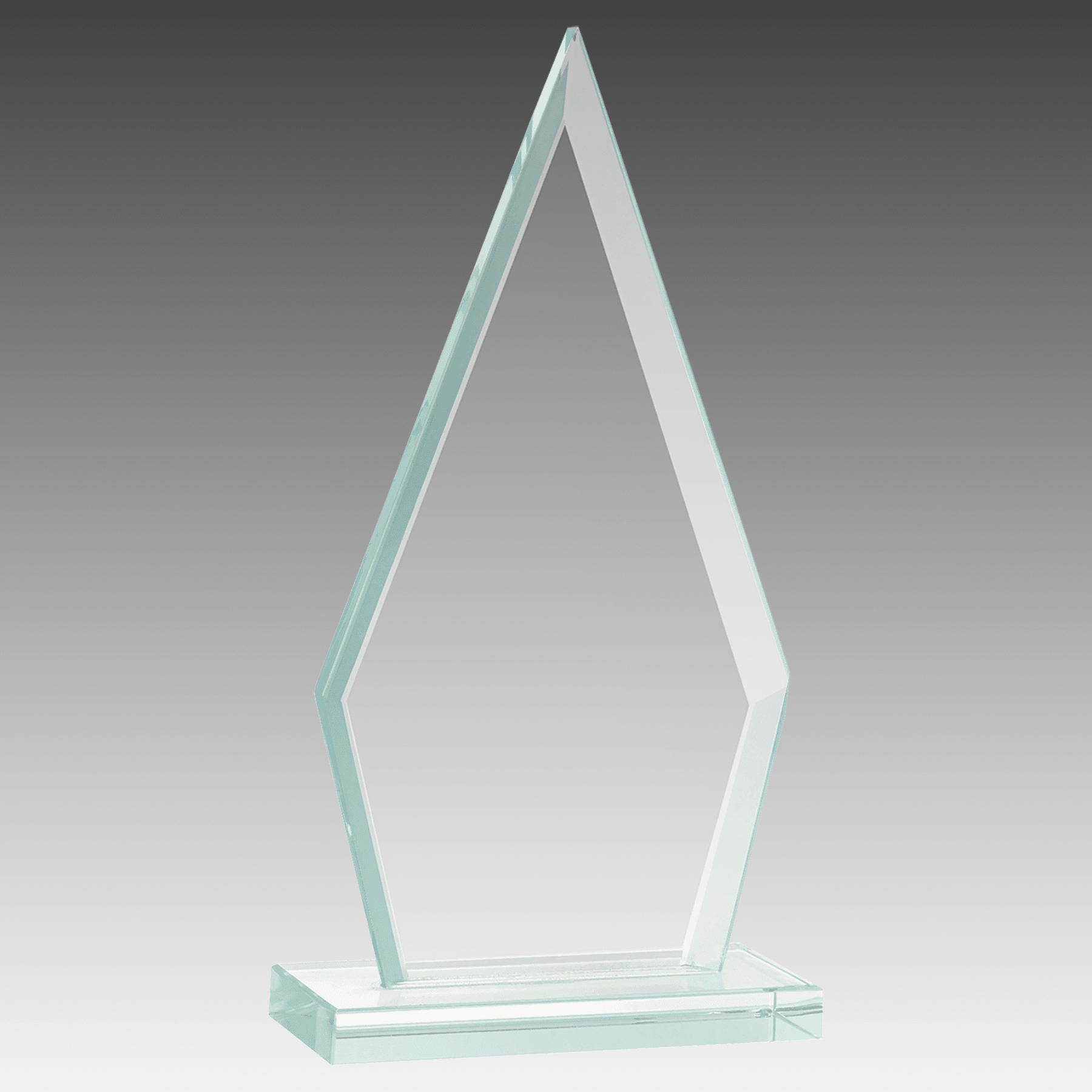 7.5" Triangle Jade Glass Award