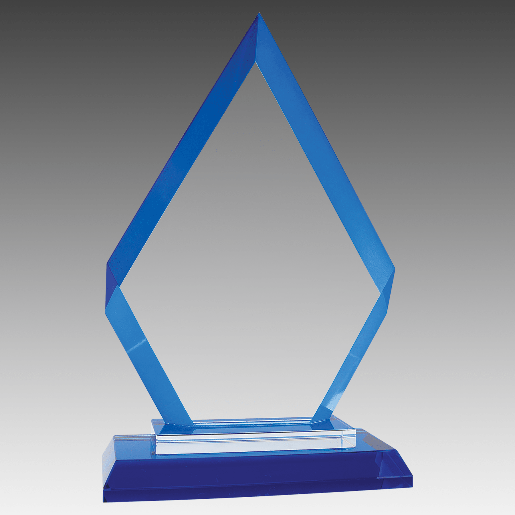 7.5" Diamond Blue Regal Glass