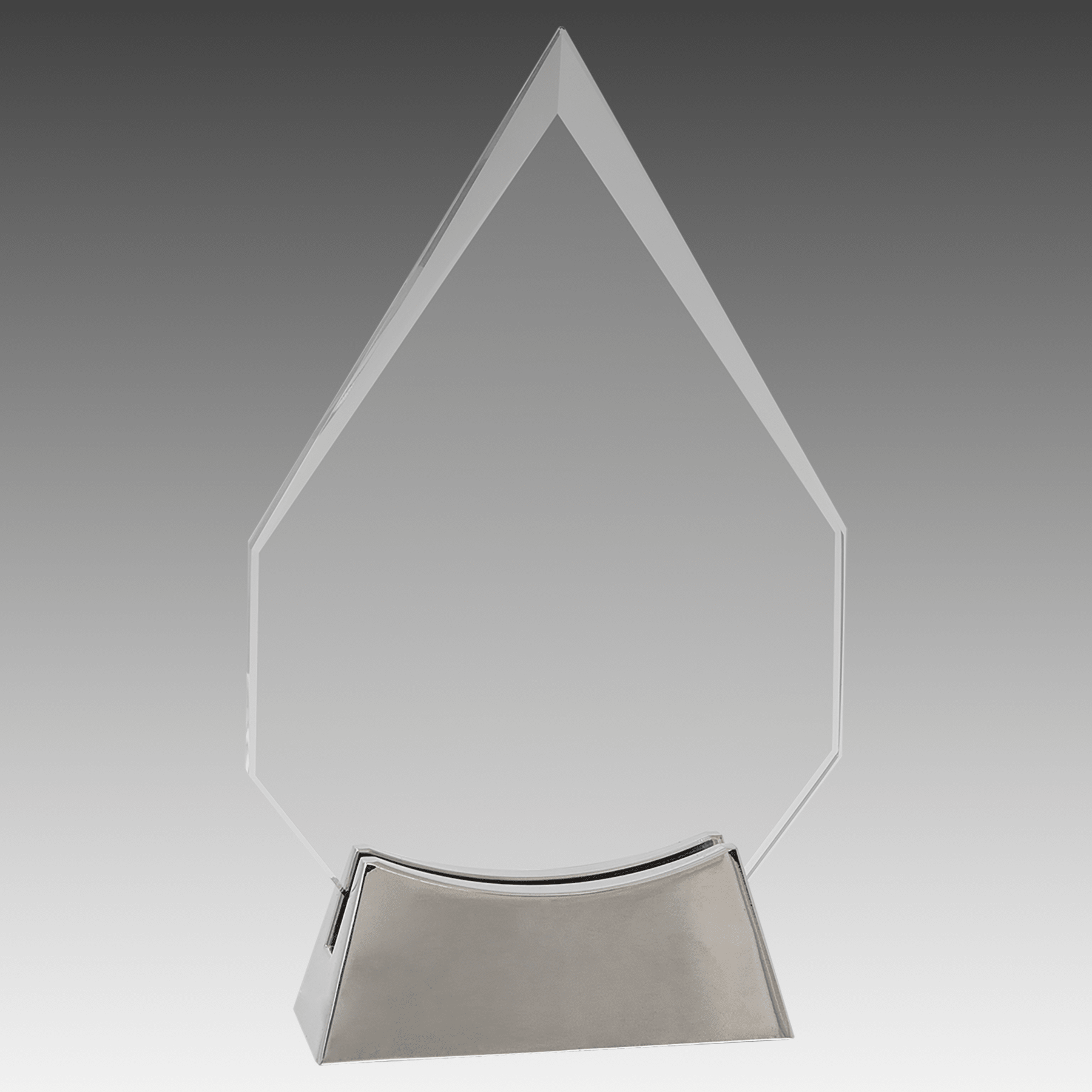 7.75" Diamond Platinum Glass with Full Metal Base