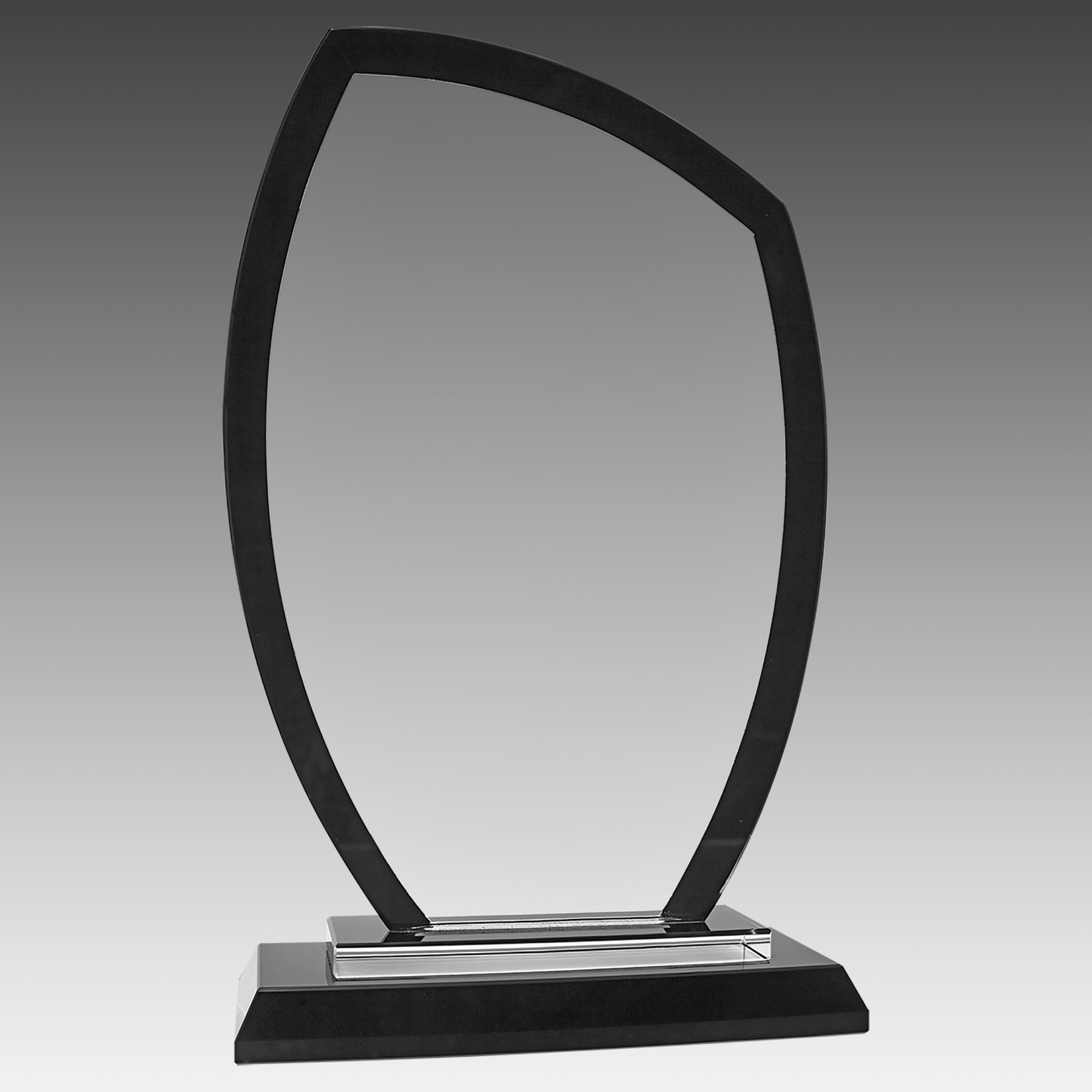9" Peak Black Regal Glass