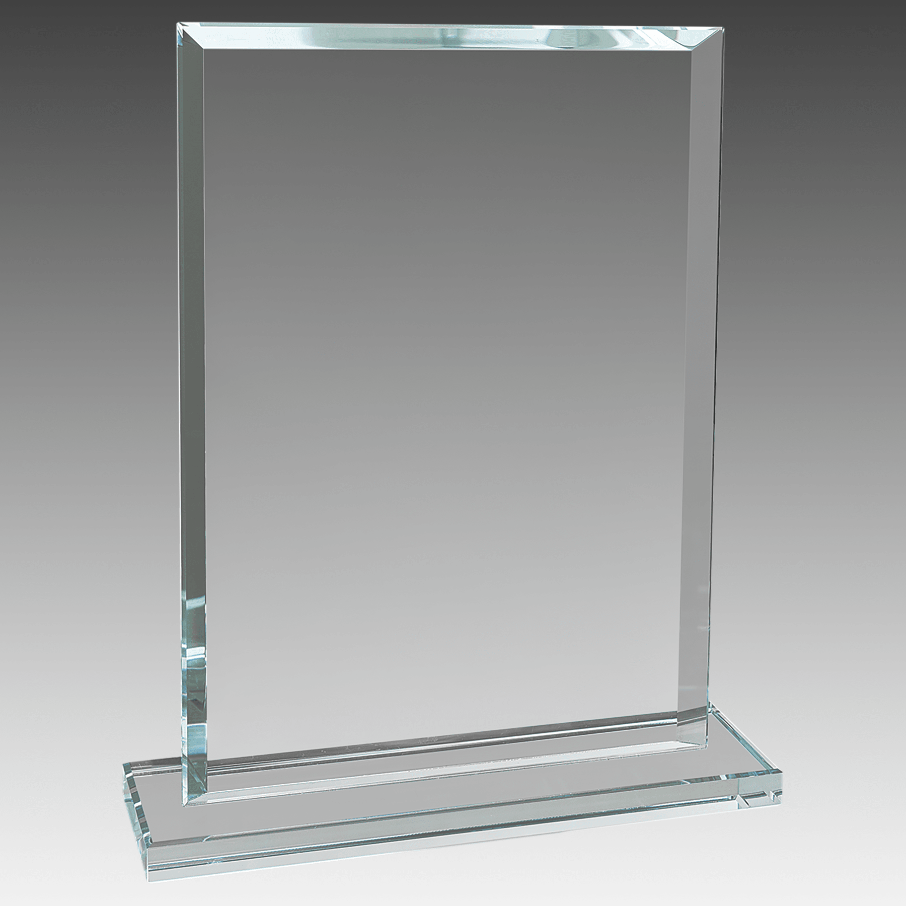 7.75" Rectangle Clear Glass Award