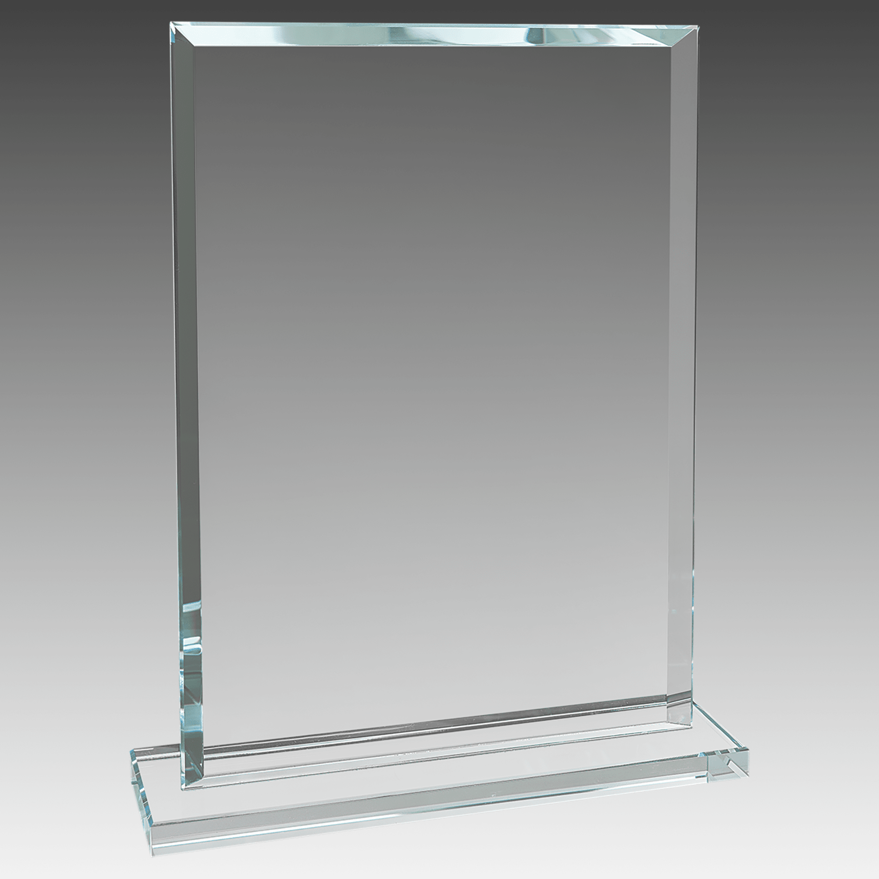 8.5" Rectangle Clear Glass Award