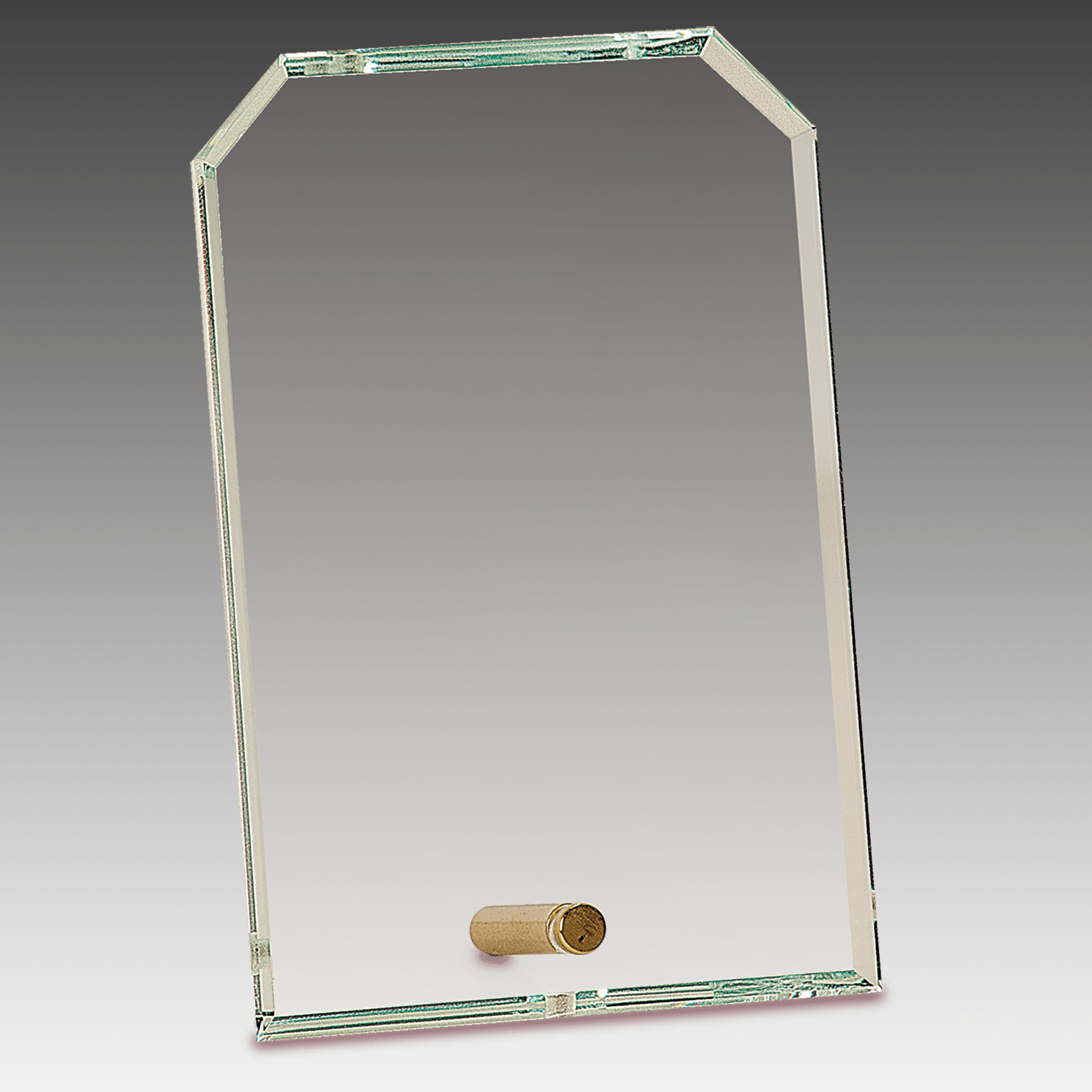 4" x 6" Clear Clipped Corners Rectangle CrystalEdge Glass