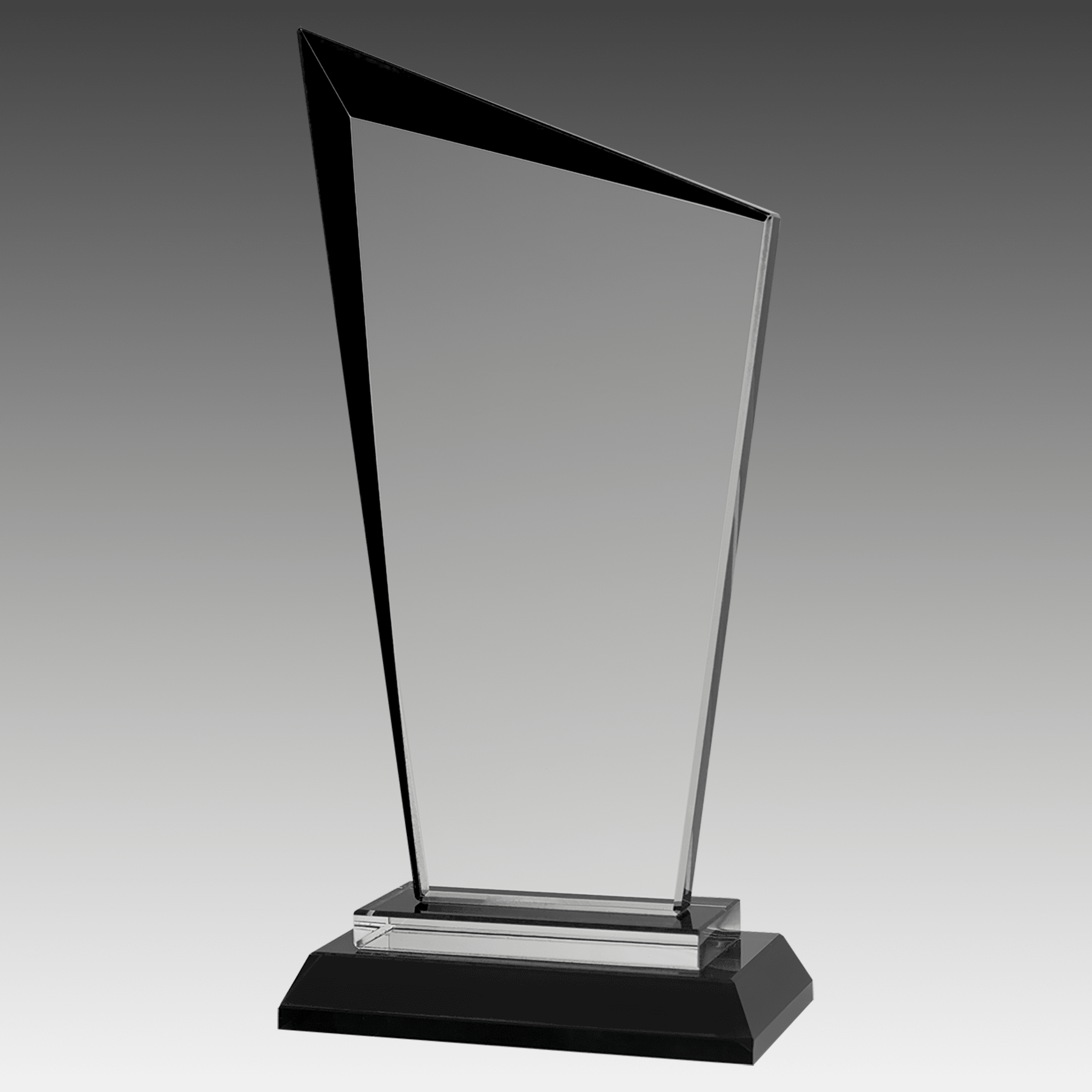 8" Black Razor Glass