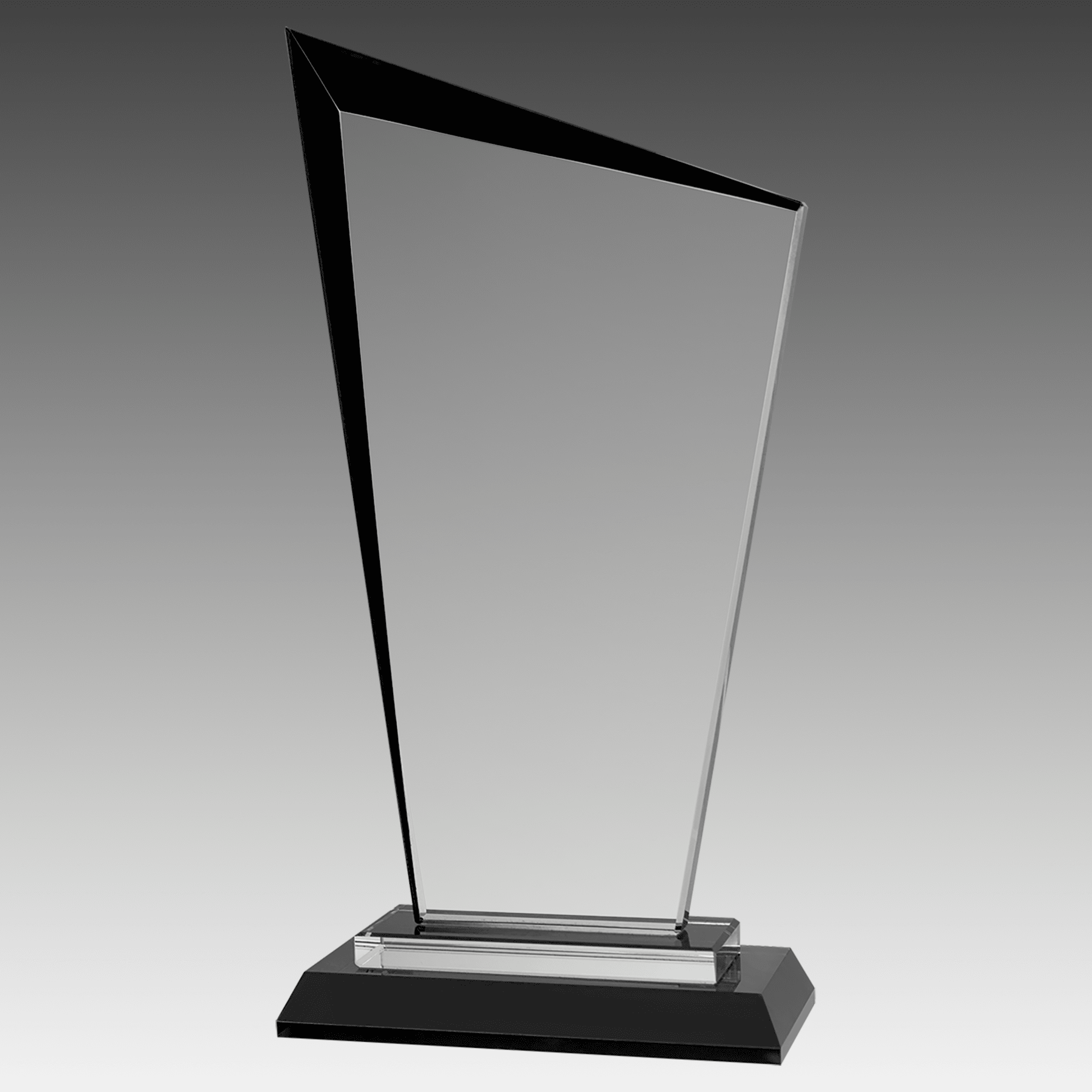 9" Black Razor Glass