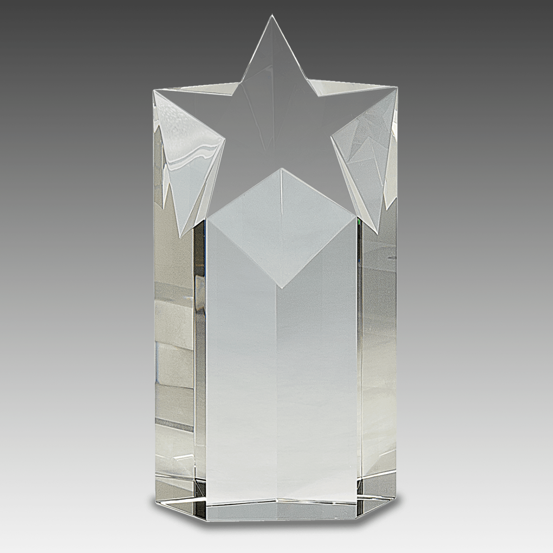 8" Clear Crystal Star Column
