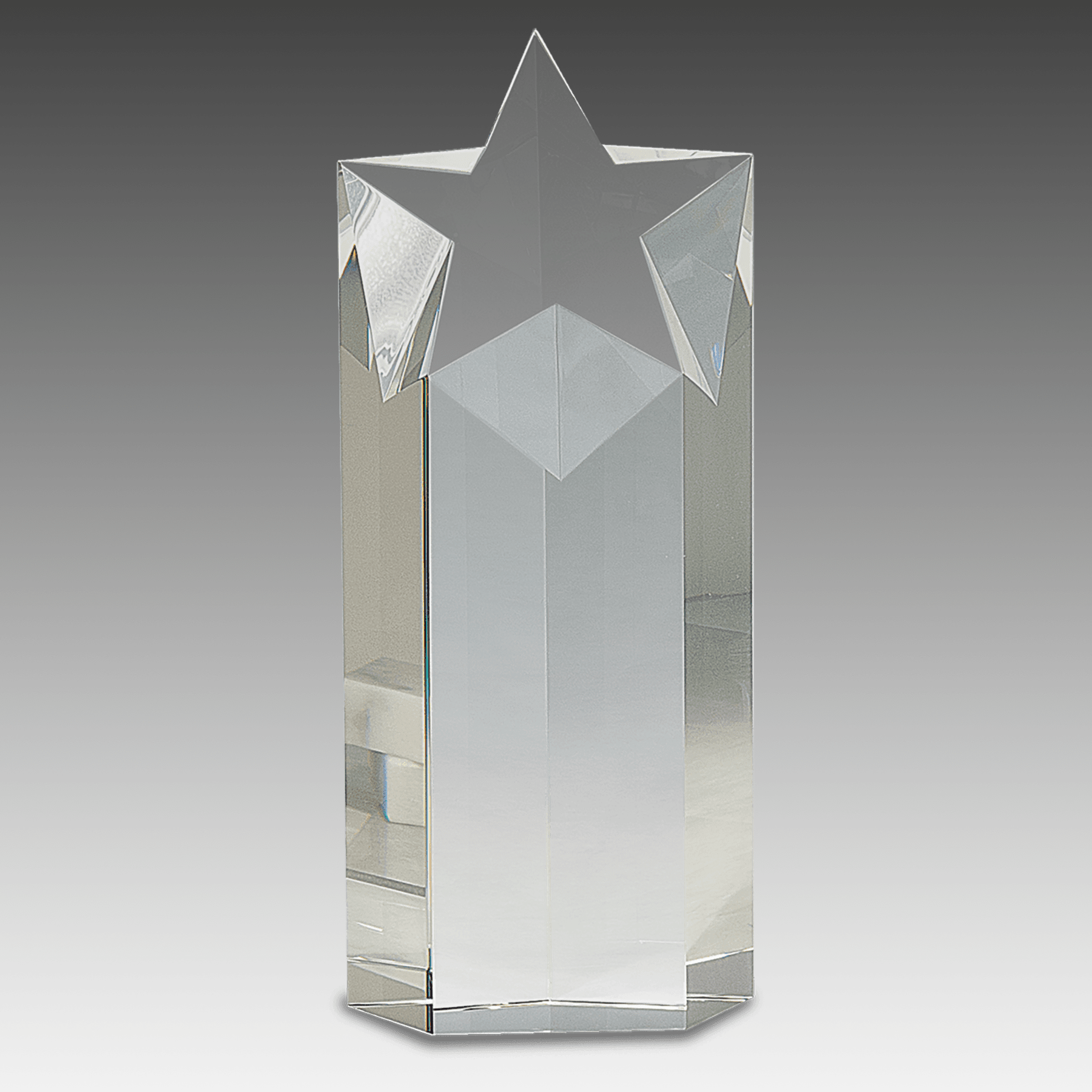 10" Clear Crystal Star Column