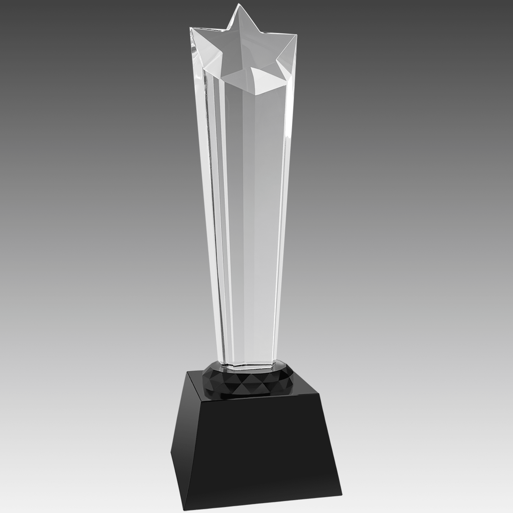 10" Crystal Rising Star with Black Base