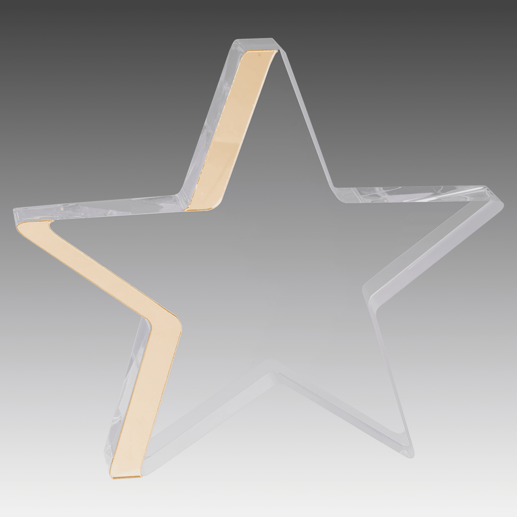 7.75" x 7" Star Acrylic with Gold Edge